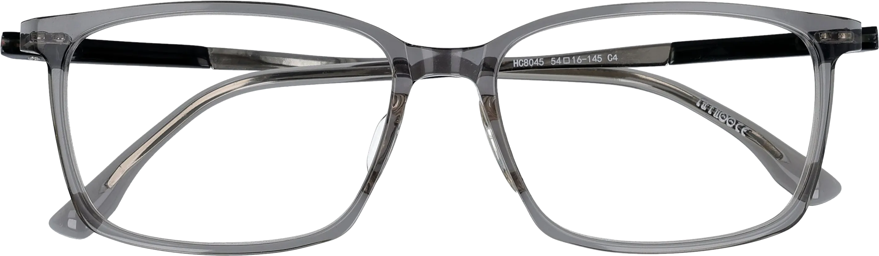  Grey Medium optical frame front view close-up