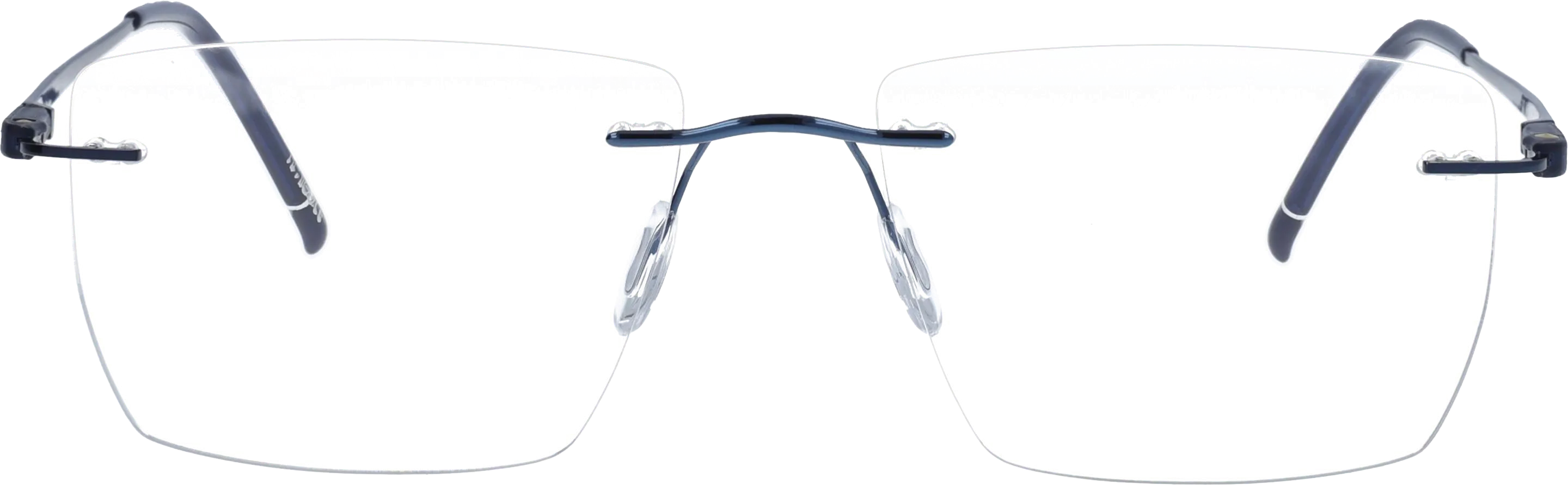 Blue Large optical frame front view with arms open