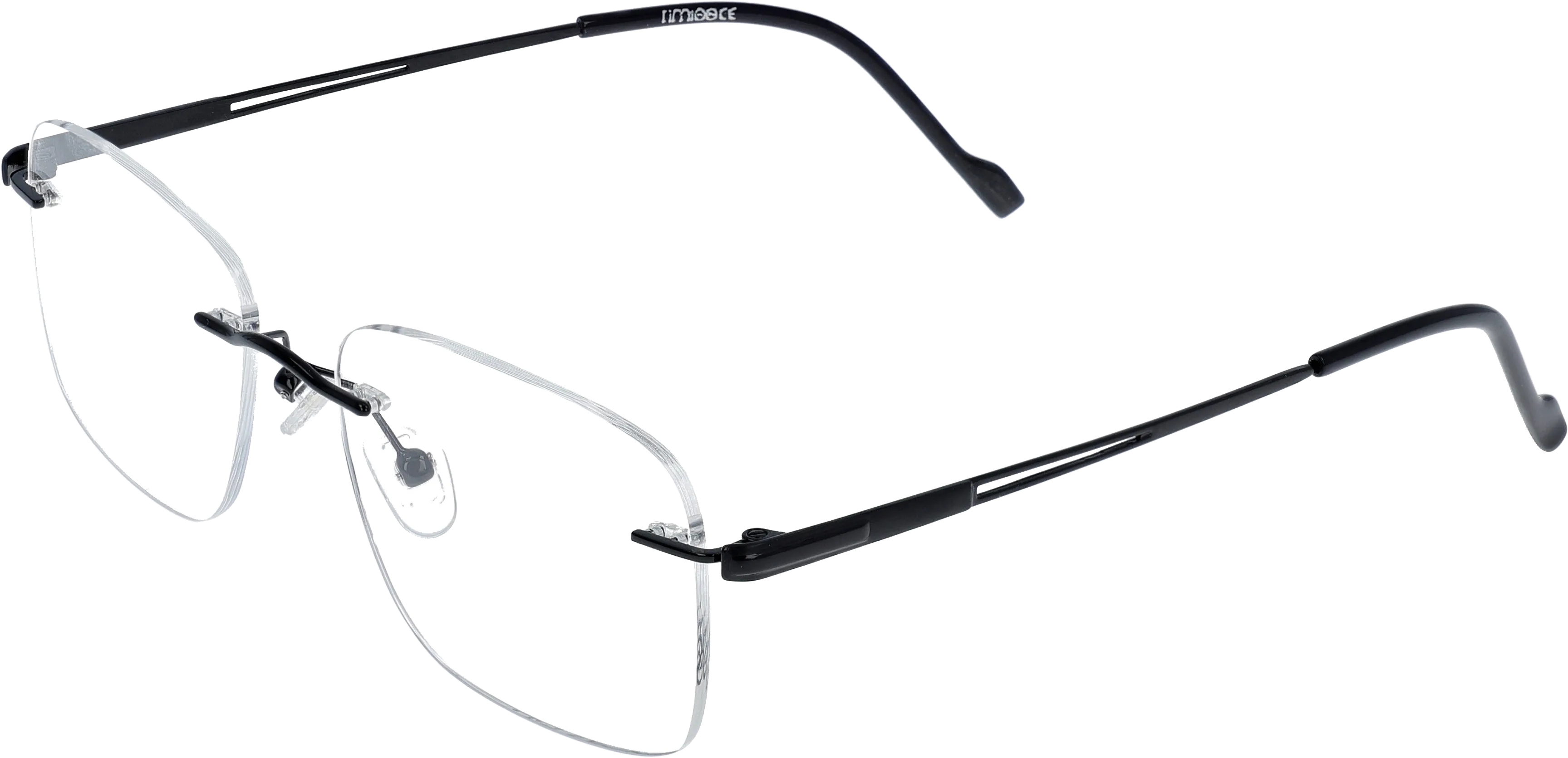 Black Large optical frame angled view for better detail