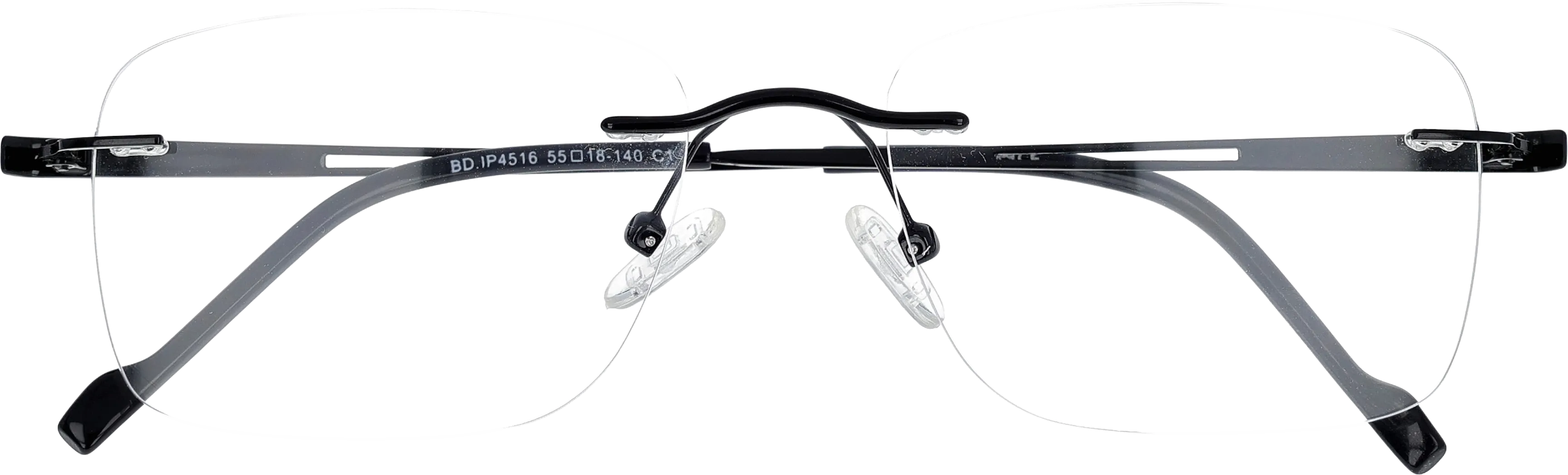  Black Large optical frame front view close-up