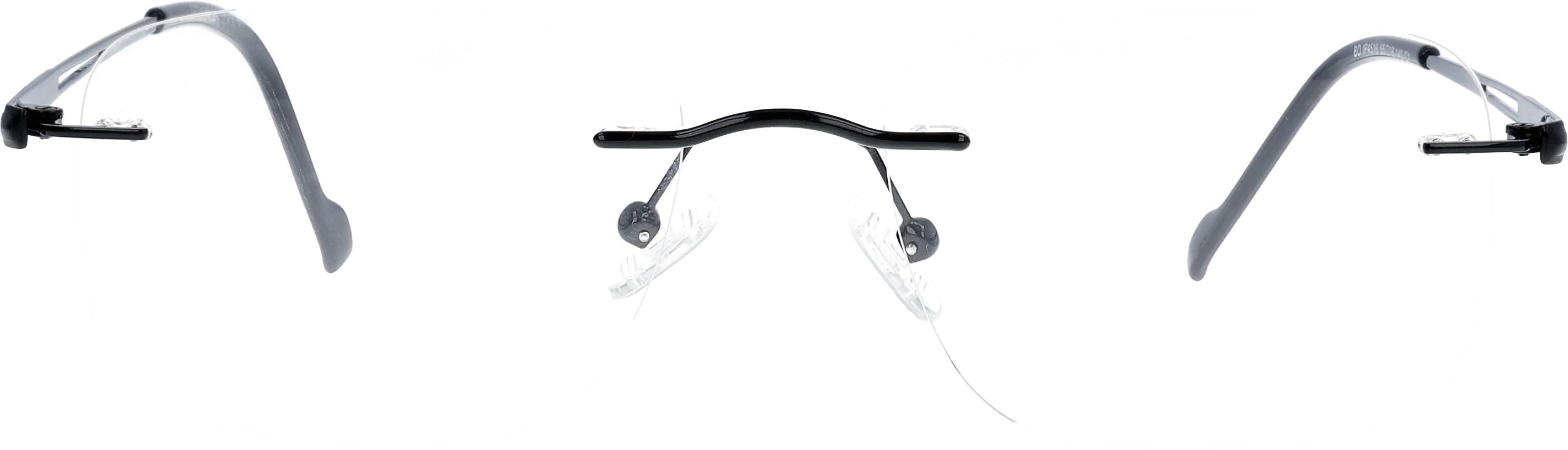 Black Large optical frame front view with arms open