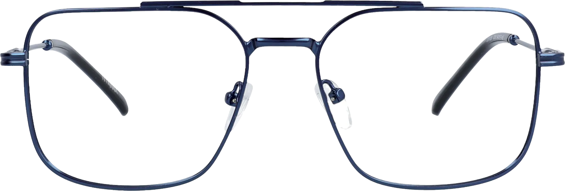 Blue Large optical frame front view with arms open
