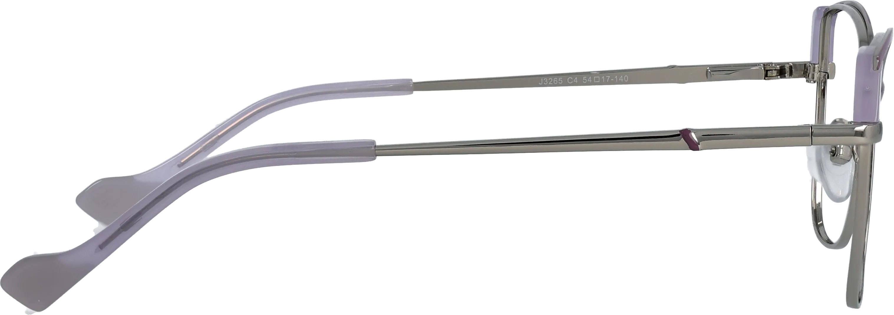 Light Pink Medium optical frame side view, highlighting the temples