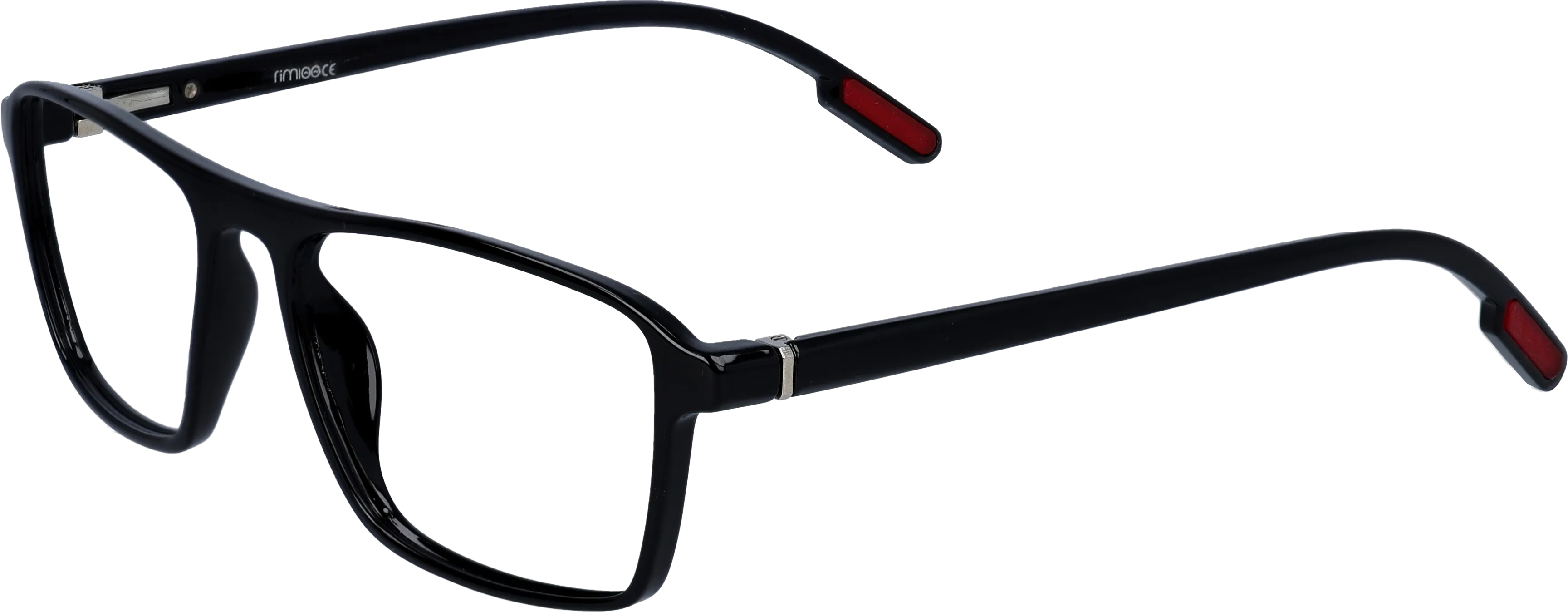 Black Medium optical frame angled view for better detail
