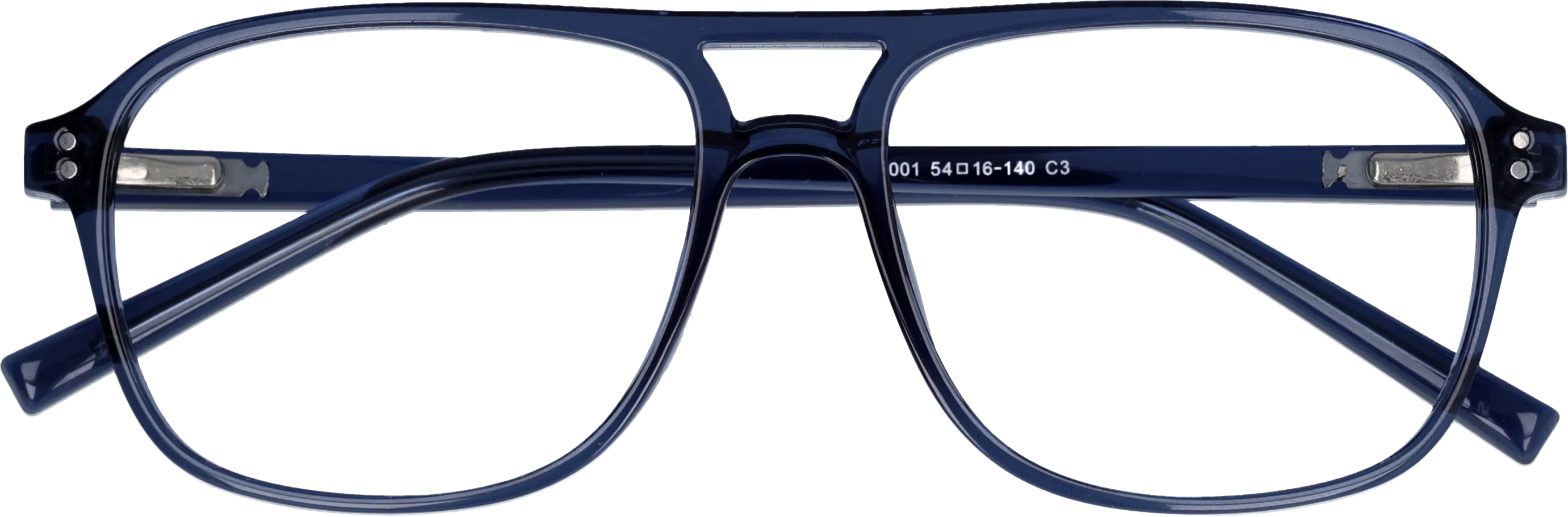  Blue Medium optical frame front view close-up