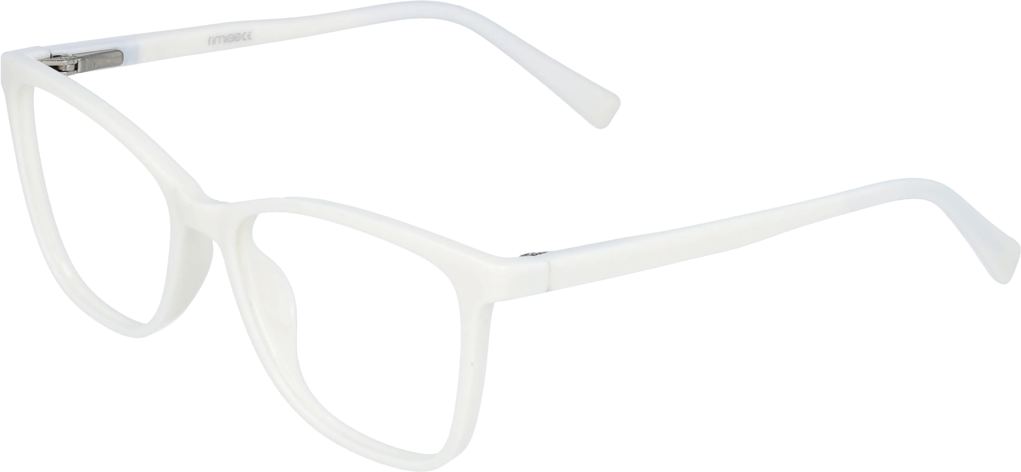 White Medium optical frame angled view for better detail