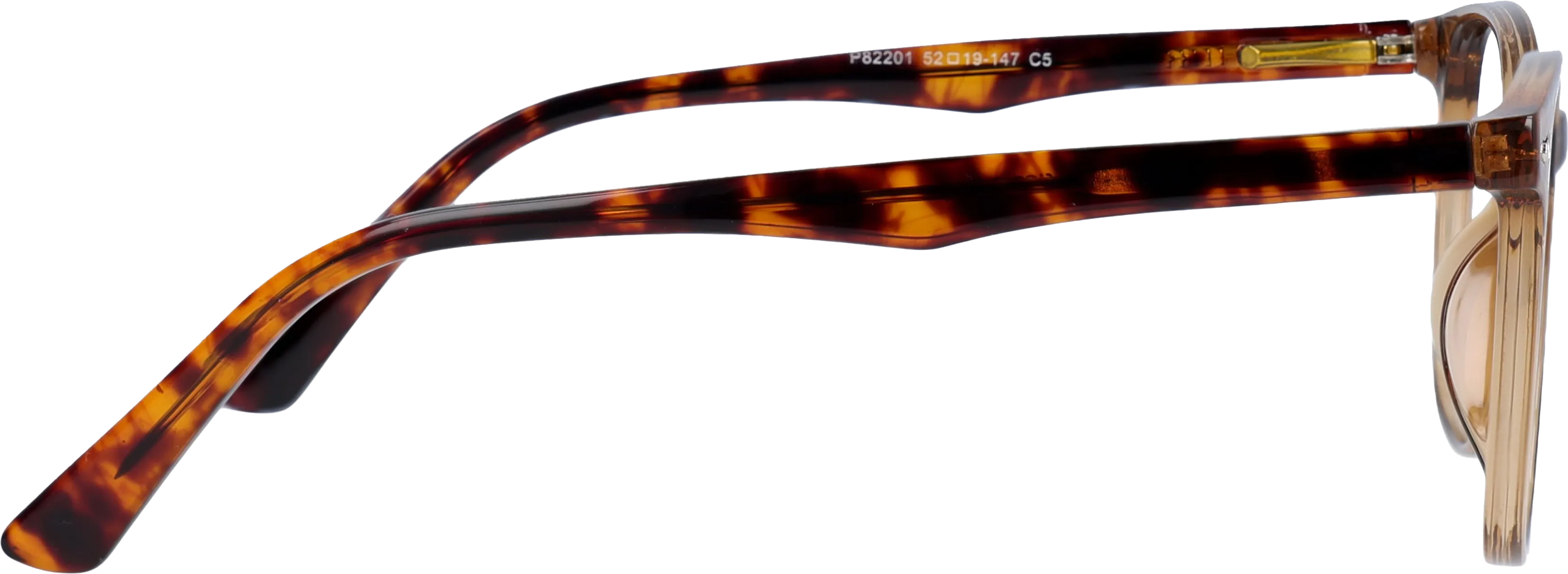 Tree Trunk  Brown Small optical frame side view, highlighting the temples