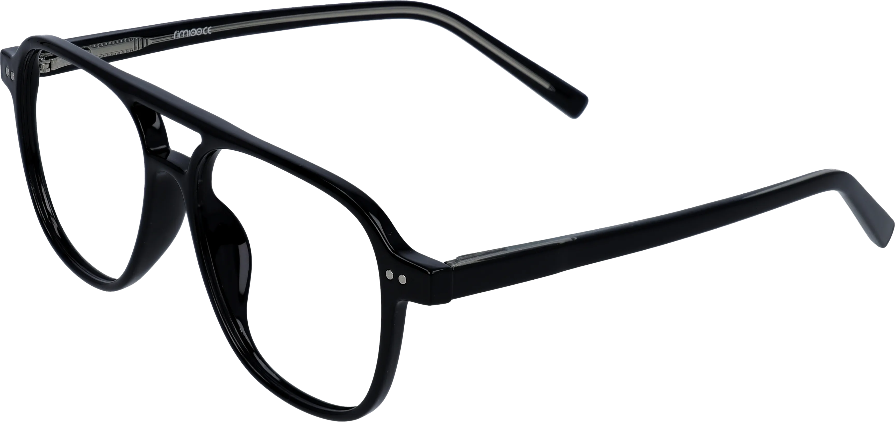 Black Large optical frame angled view for better detail