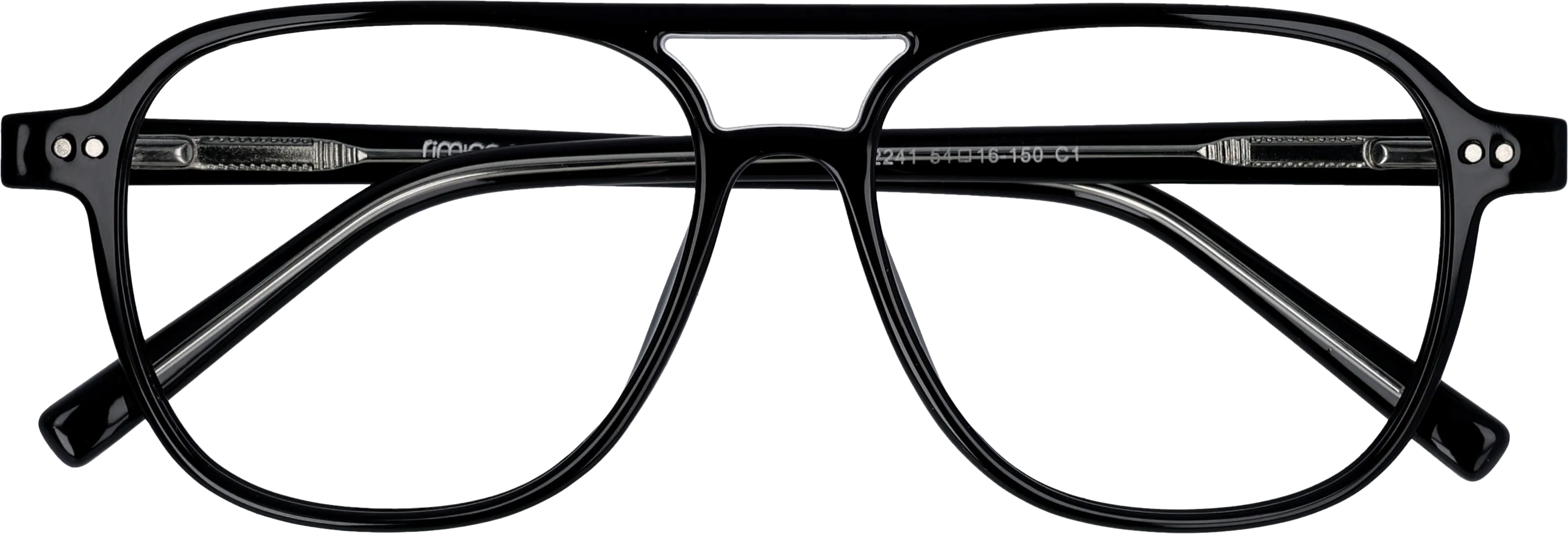  Black Large optical frame front view close-up