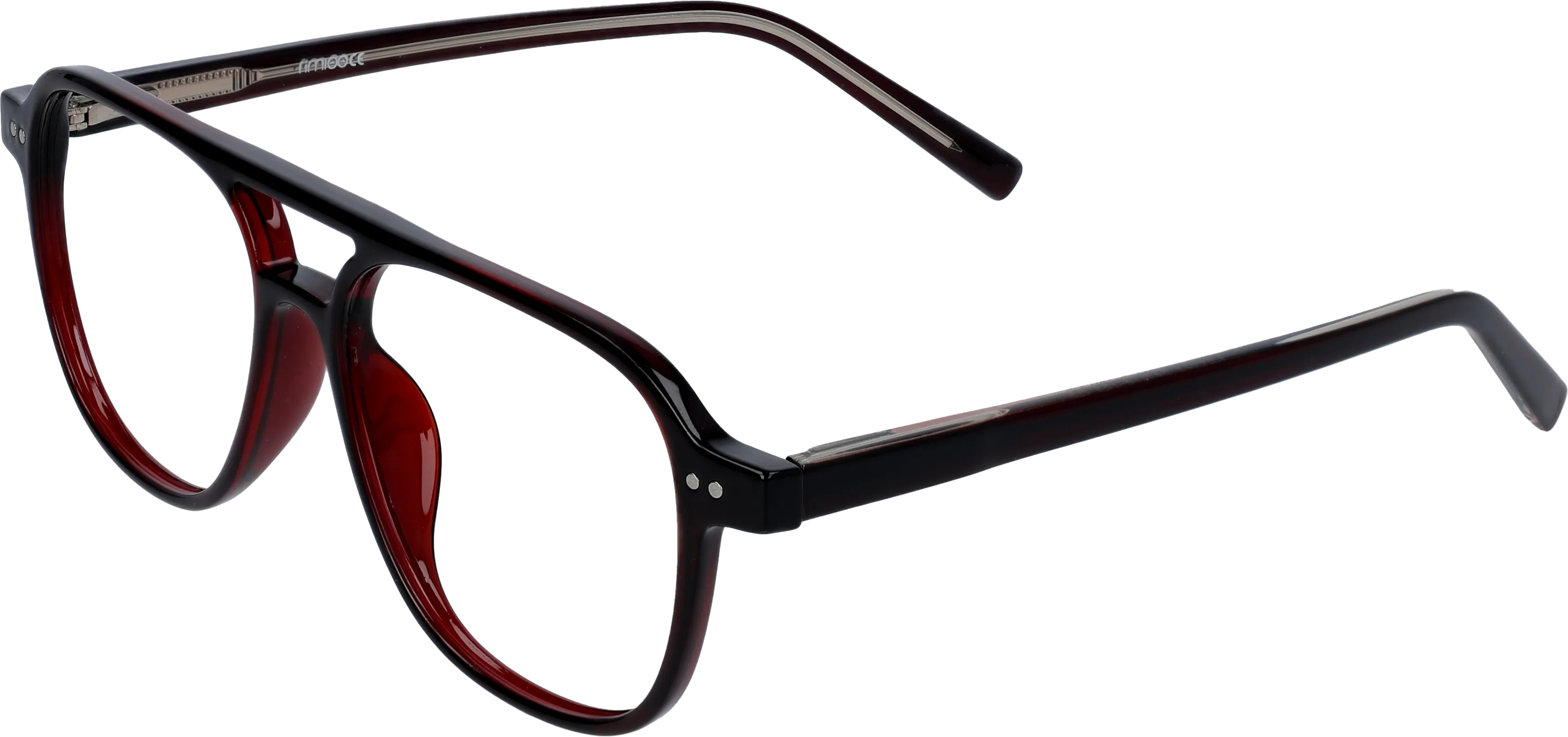 Brown Large optical frame angled view for better detail