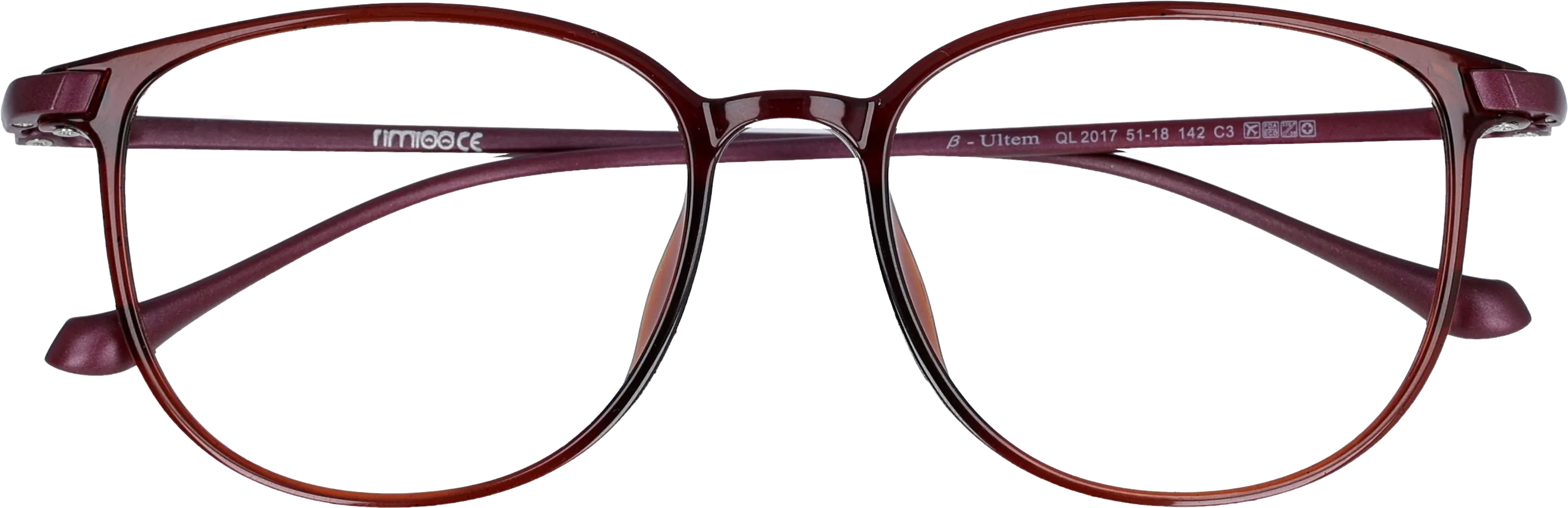  Light Brown Medium optical frame front view close-up