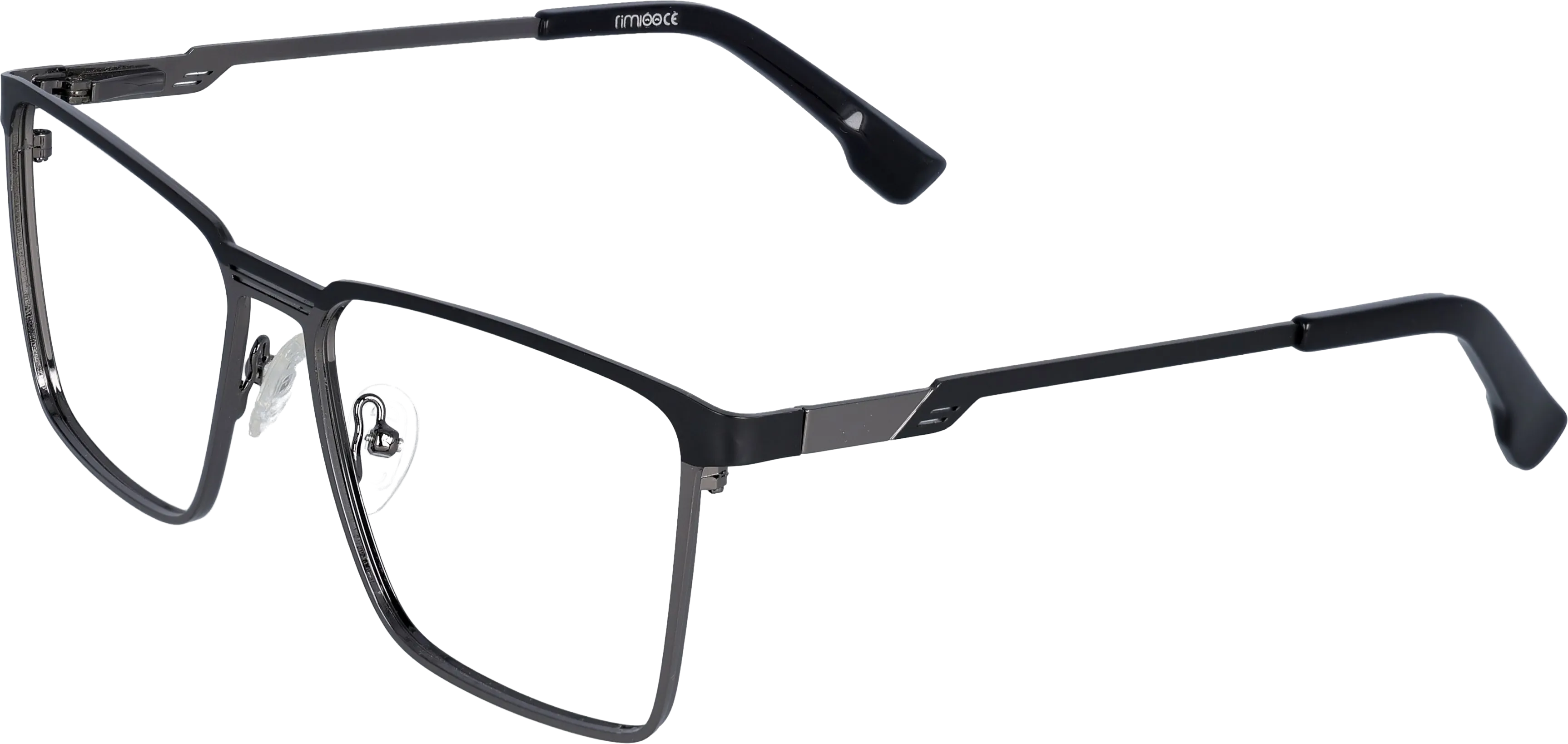 Black Large optical frame angled view for better detail