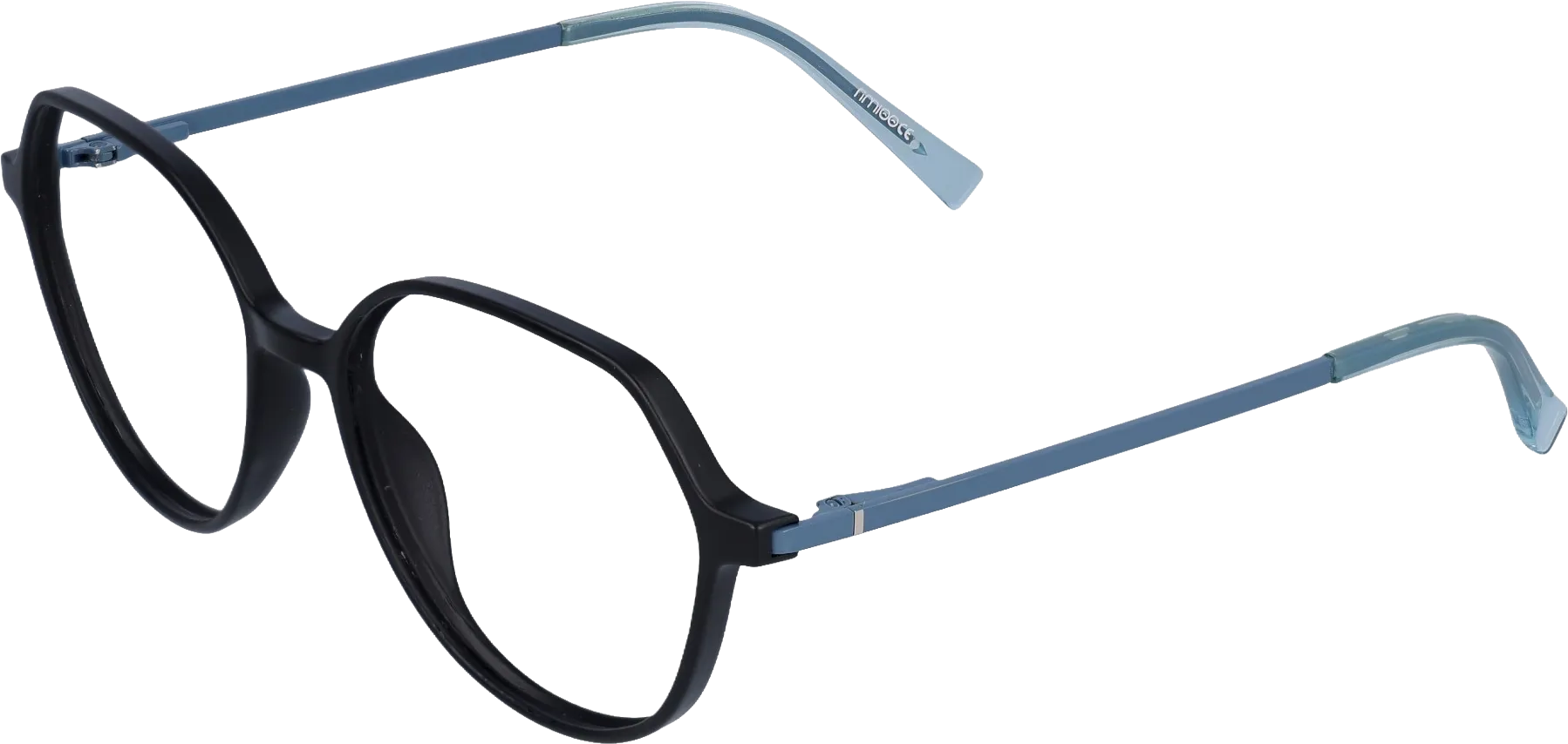 Black Medium optical frame angled view for better detail