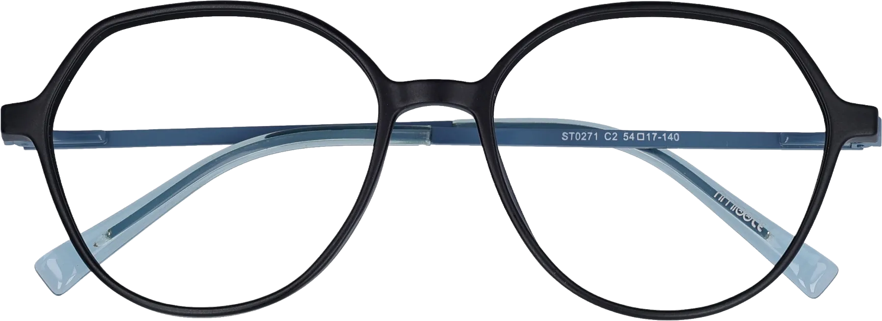  Black Medium optical frame front view close-up