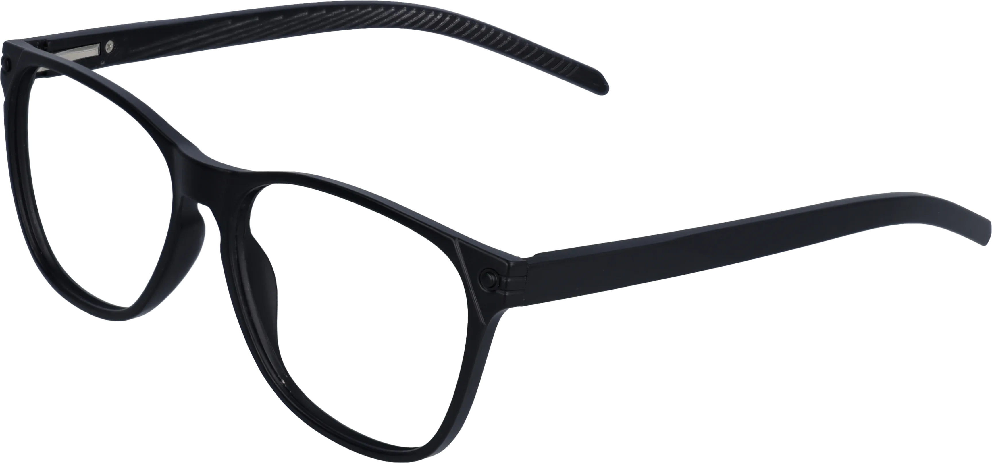 Black Large optical frame angled view for better detail