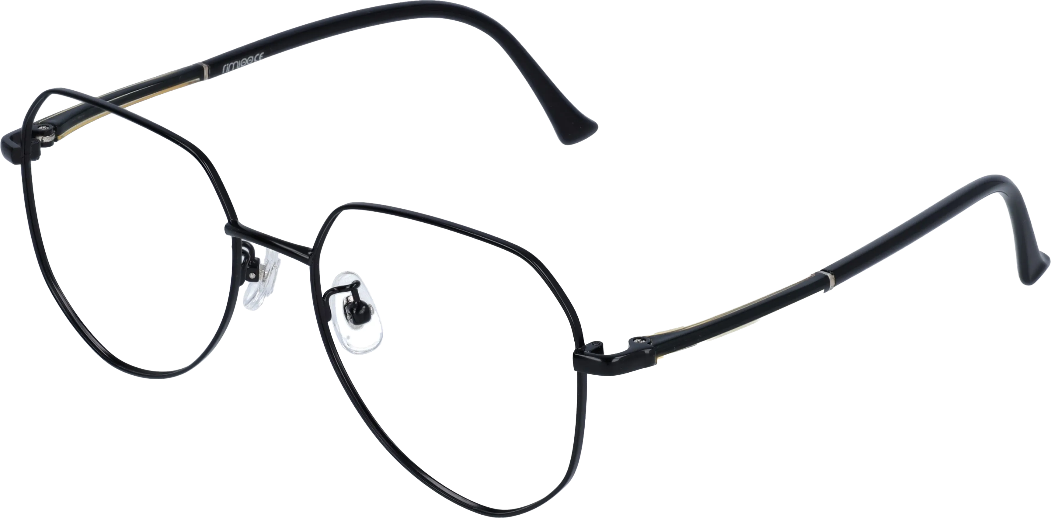 Black Medium optical frame angled view for better detail