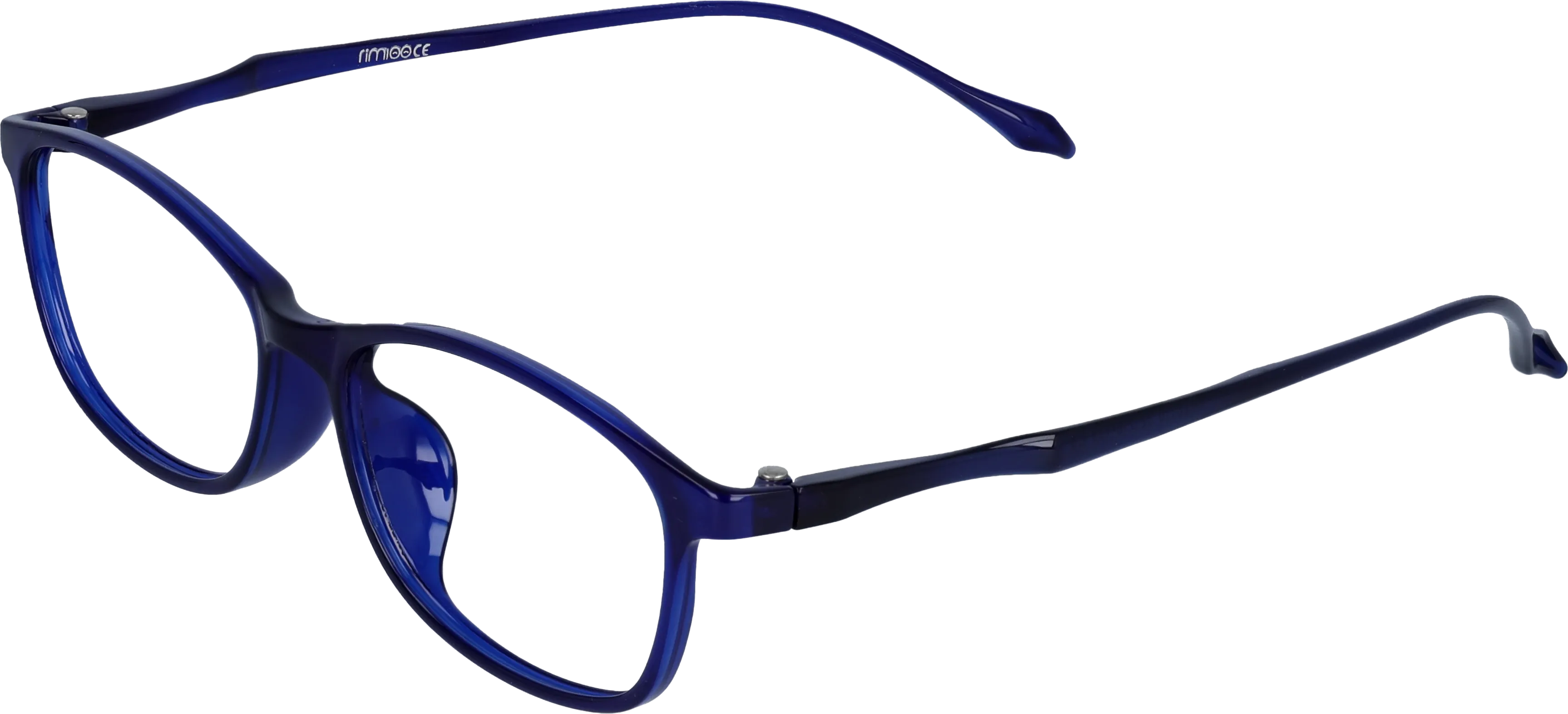 Blue Medium optical frame angled view for better detail