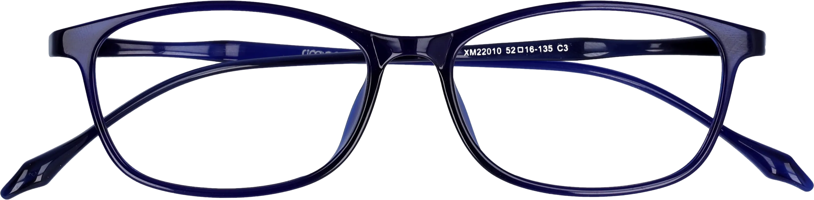  Blue Medium optical frame front view close-up