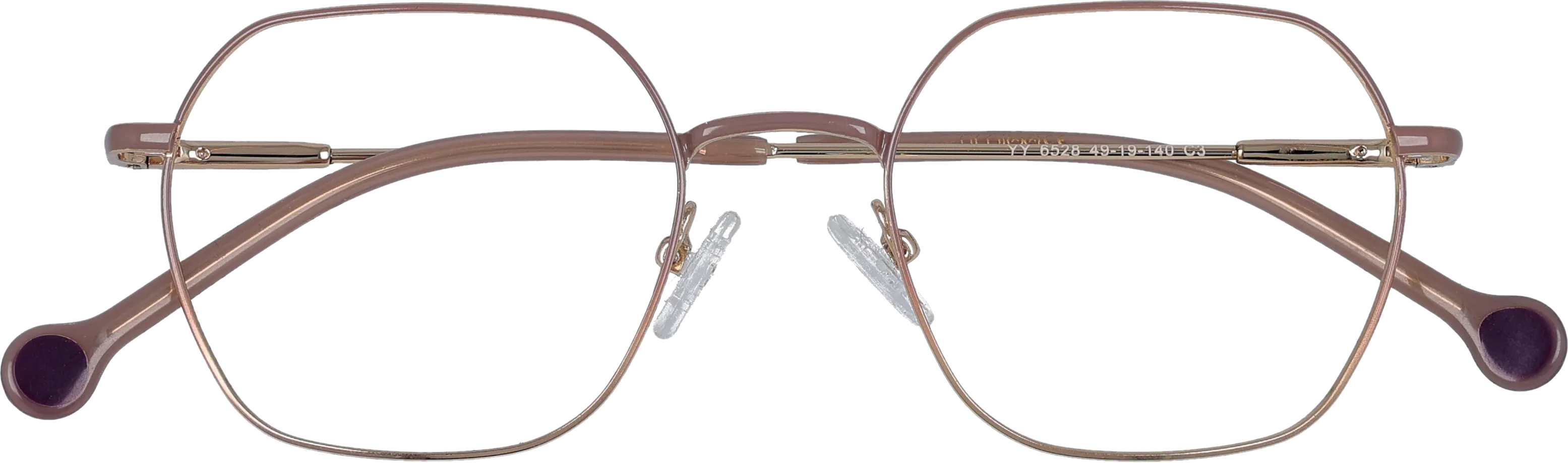  Matte-pink Small optical frame front view close-up