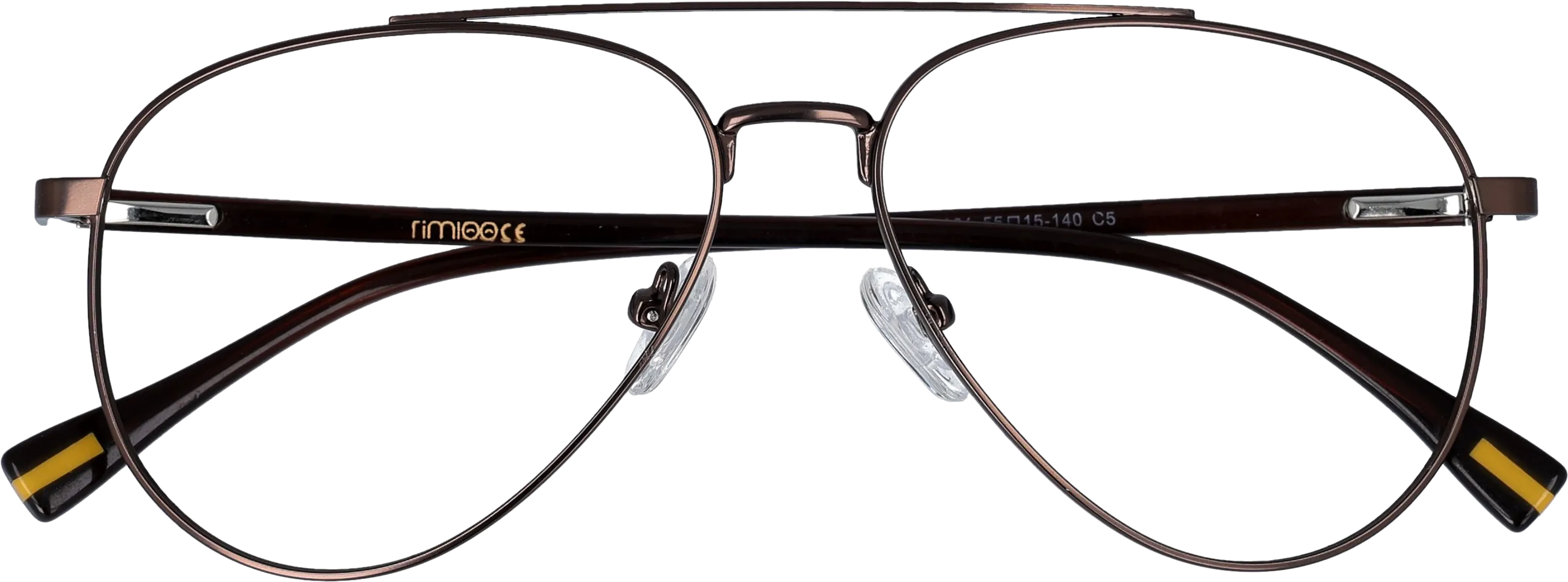  Metallic brown Large optical frame front view close-up