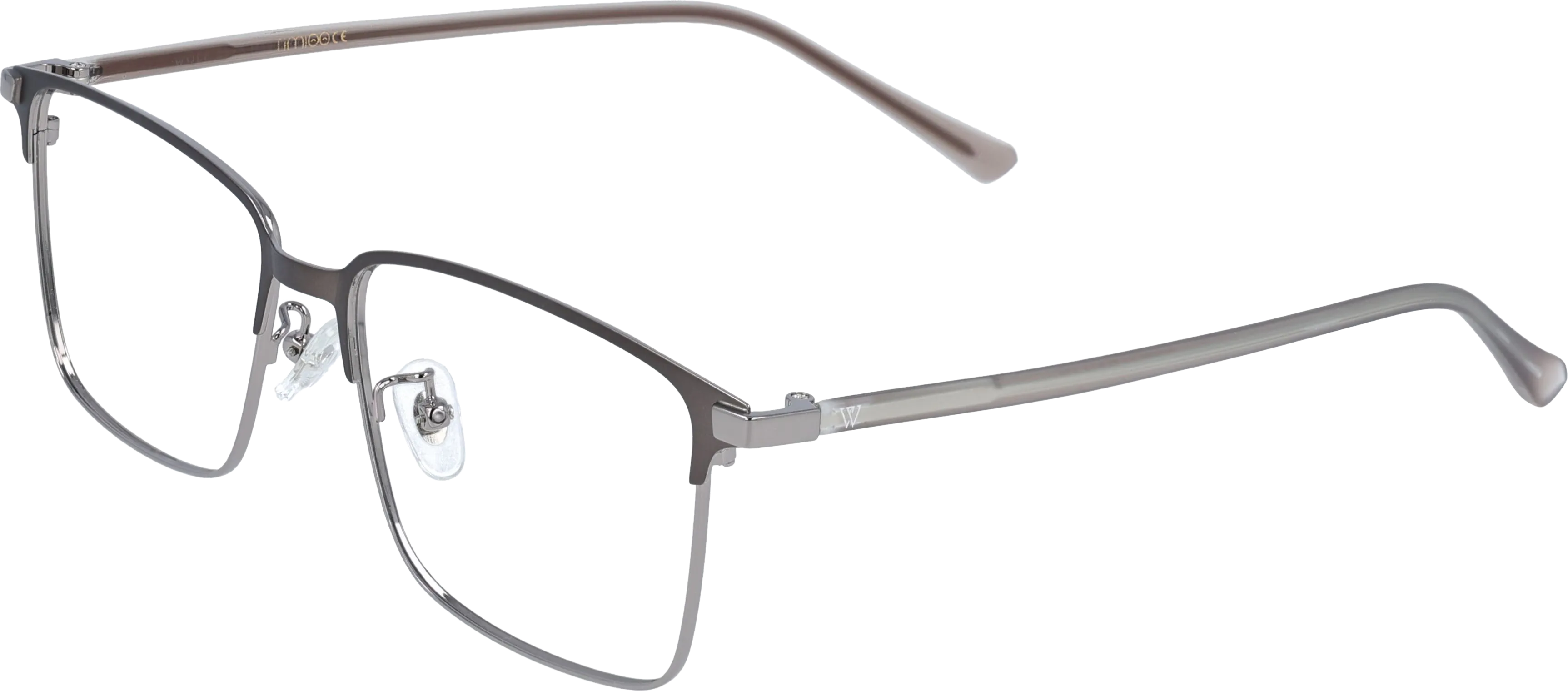 Matte gun metal Large optical frame angled view for better detail