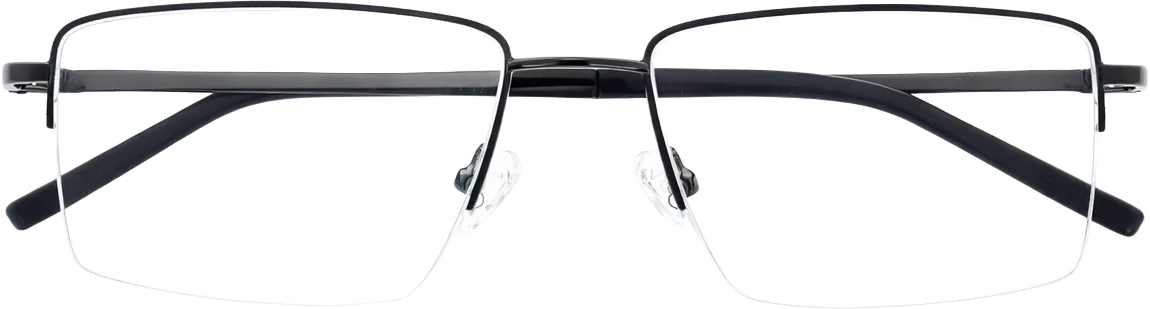  Gun Metal Large optical frame front view close-up