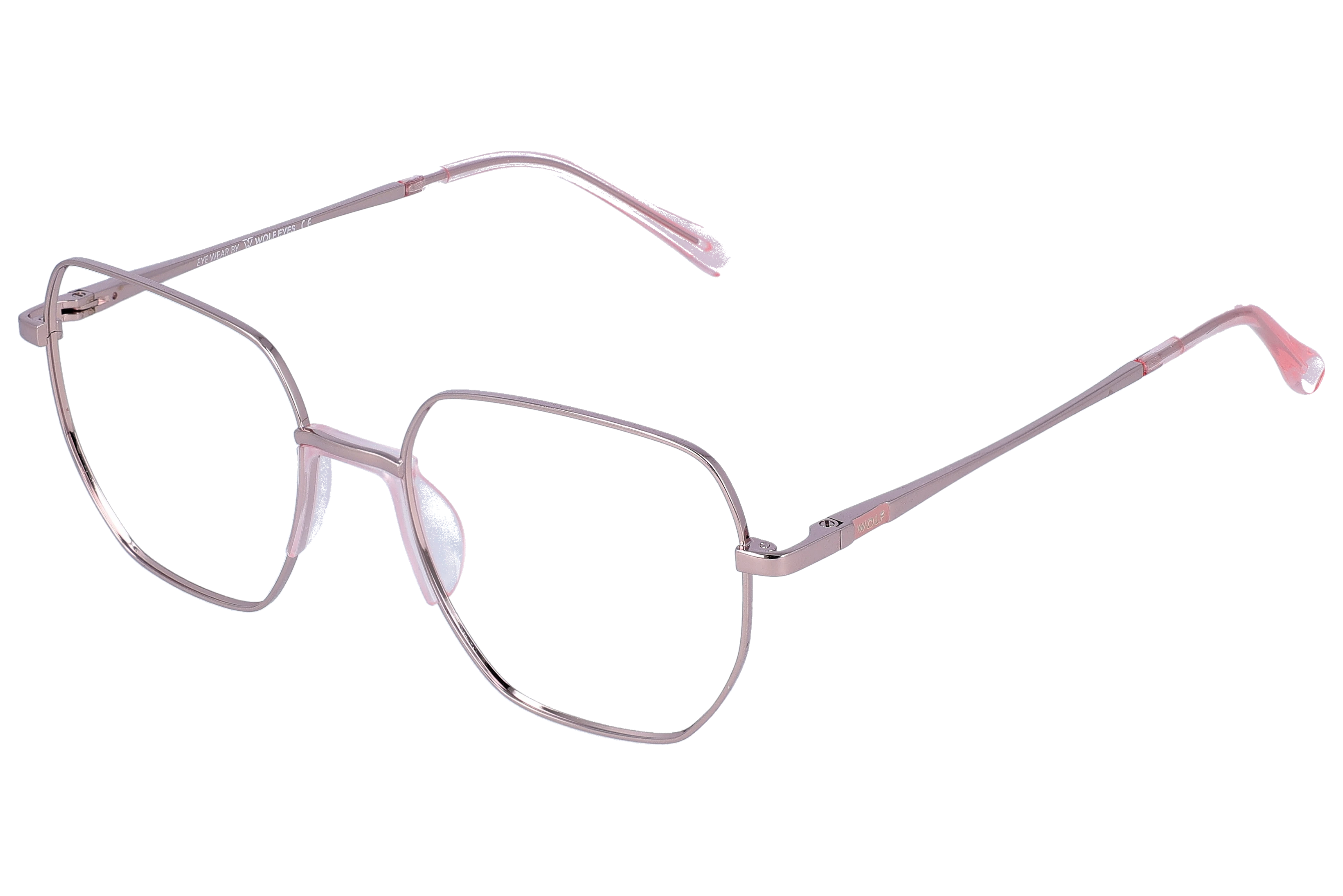 Square Eyeglasses RL1315 Pink Medium optical frame angled view for better detail