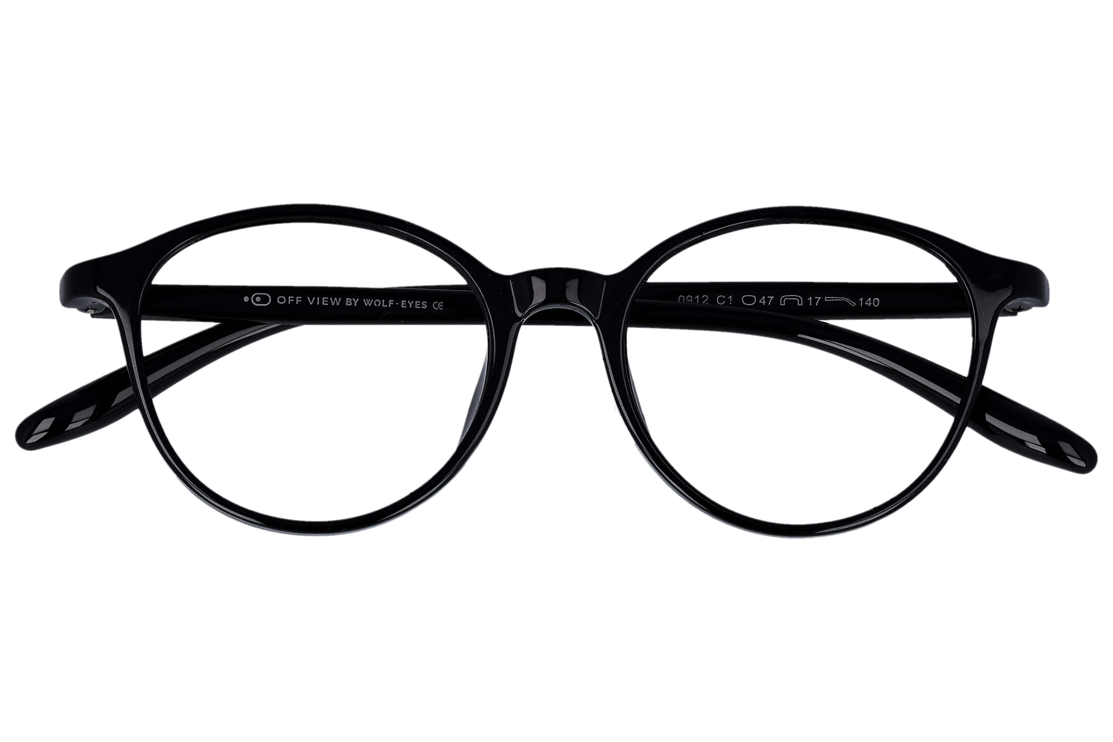 Round Eyeglasses RL1307 Black Small optical frame front view close-up