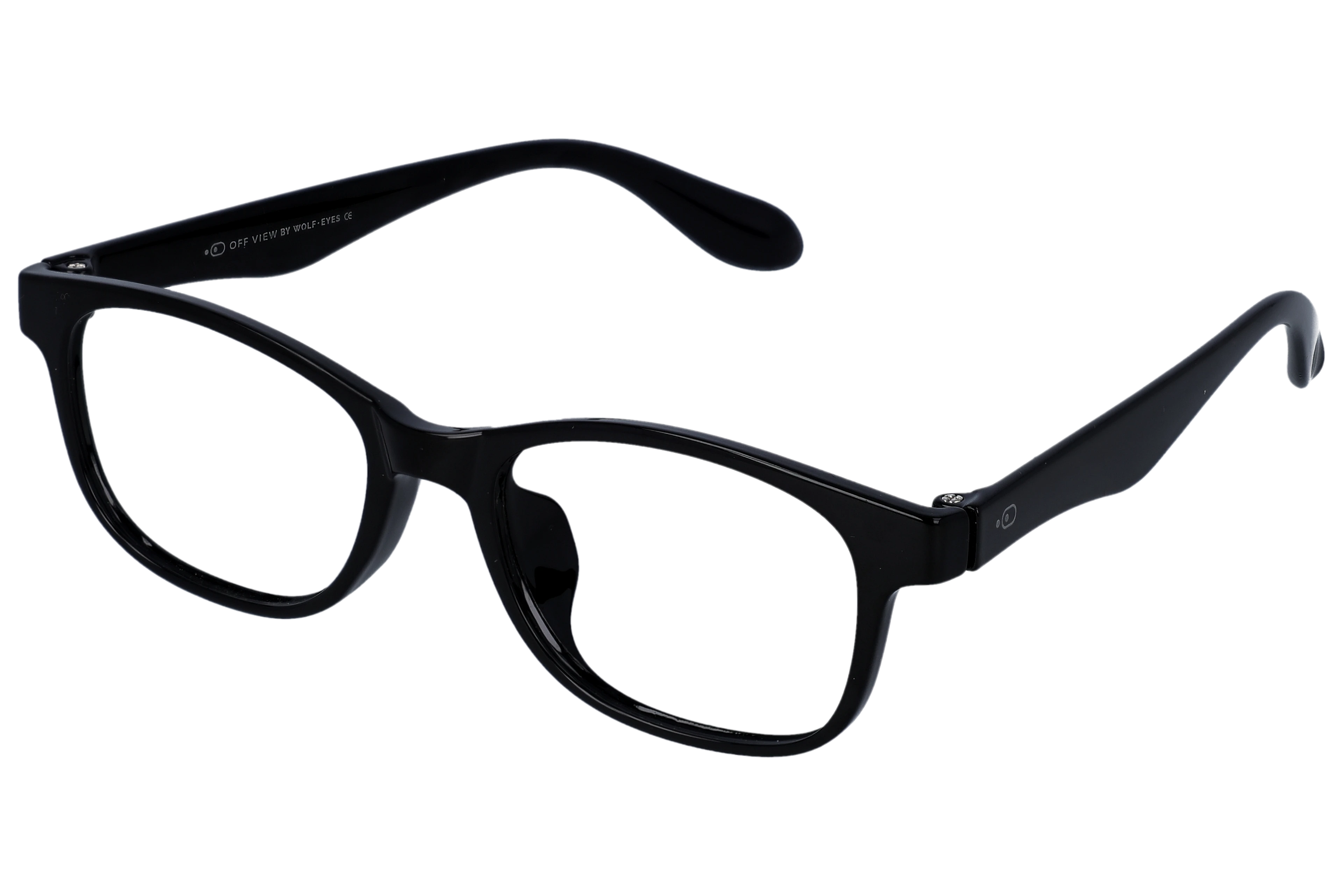 Rectangle Eyeglasses RL1306 Black Small optical frame angled view for better detail
