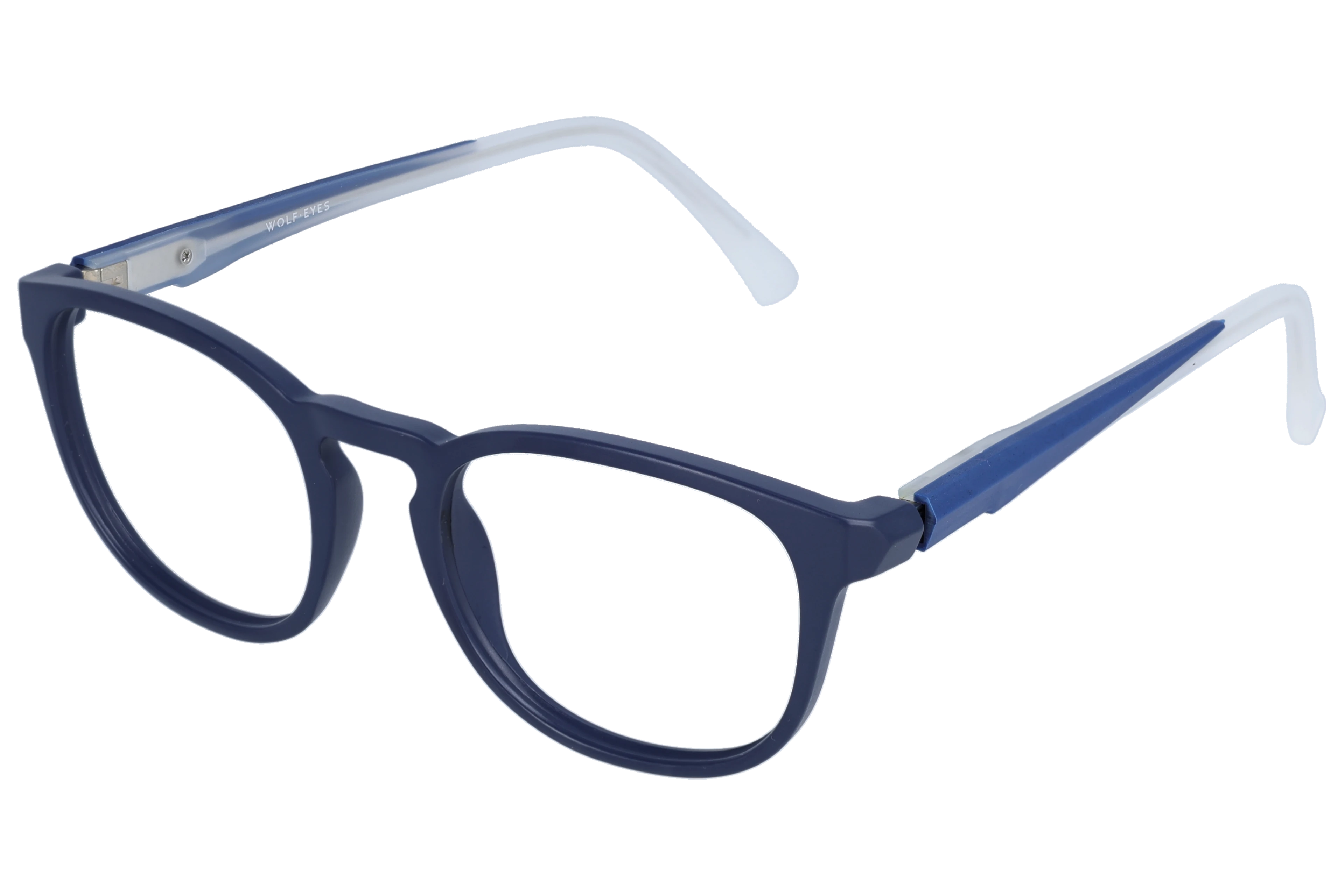 Round Eyeglasses RL1343 Blue Medium optical frame angled view for better detail