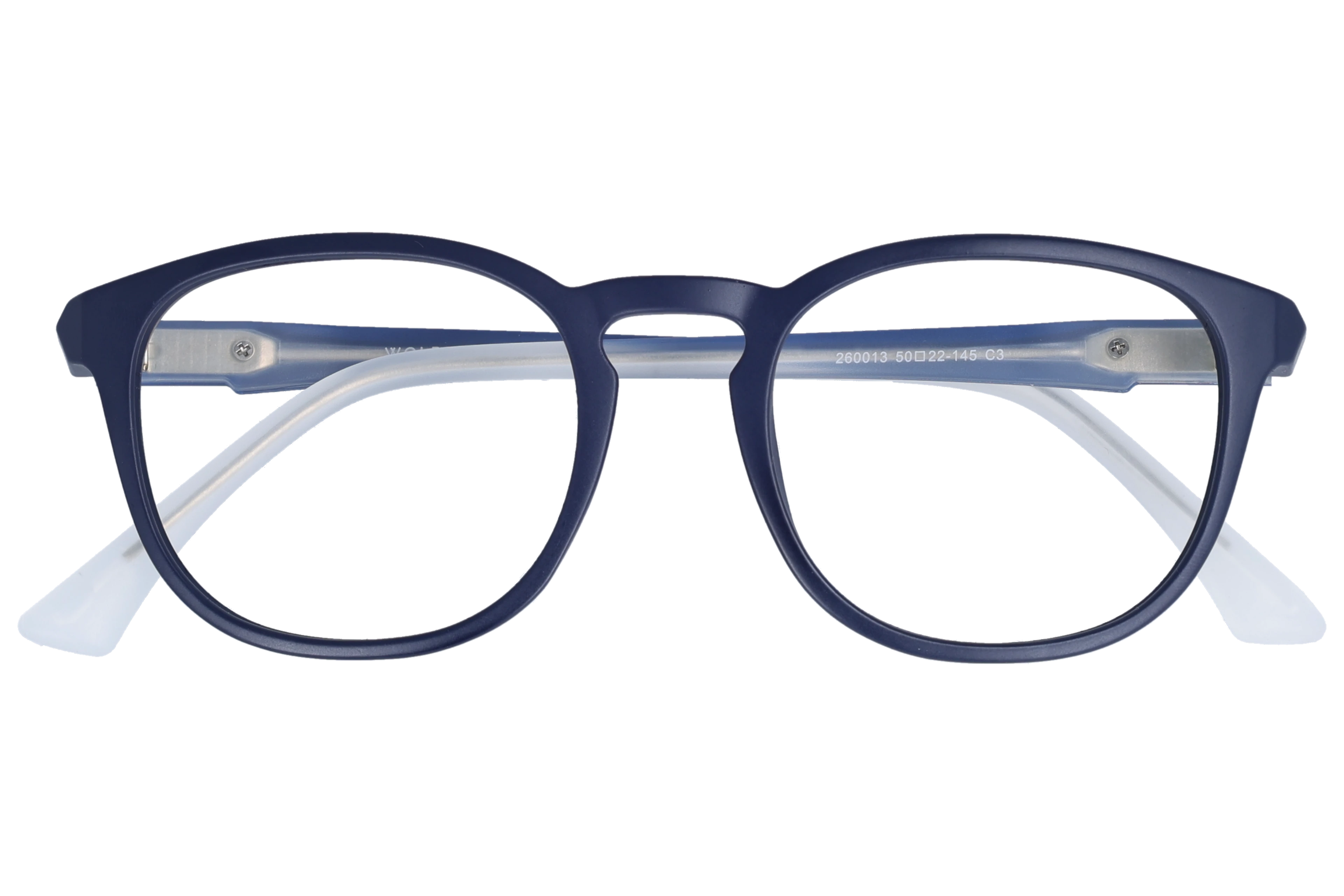 Round Eyeglasses RL1343 Blue Medium optical frame front view close-up