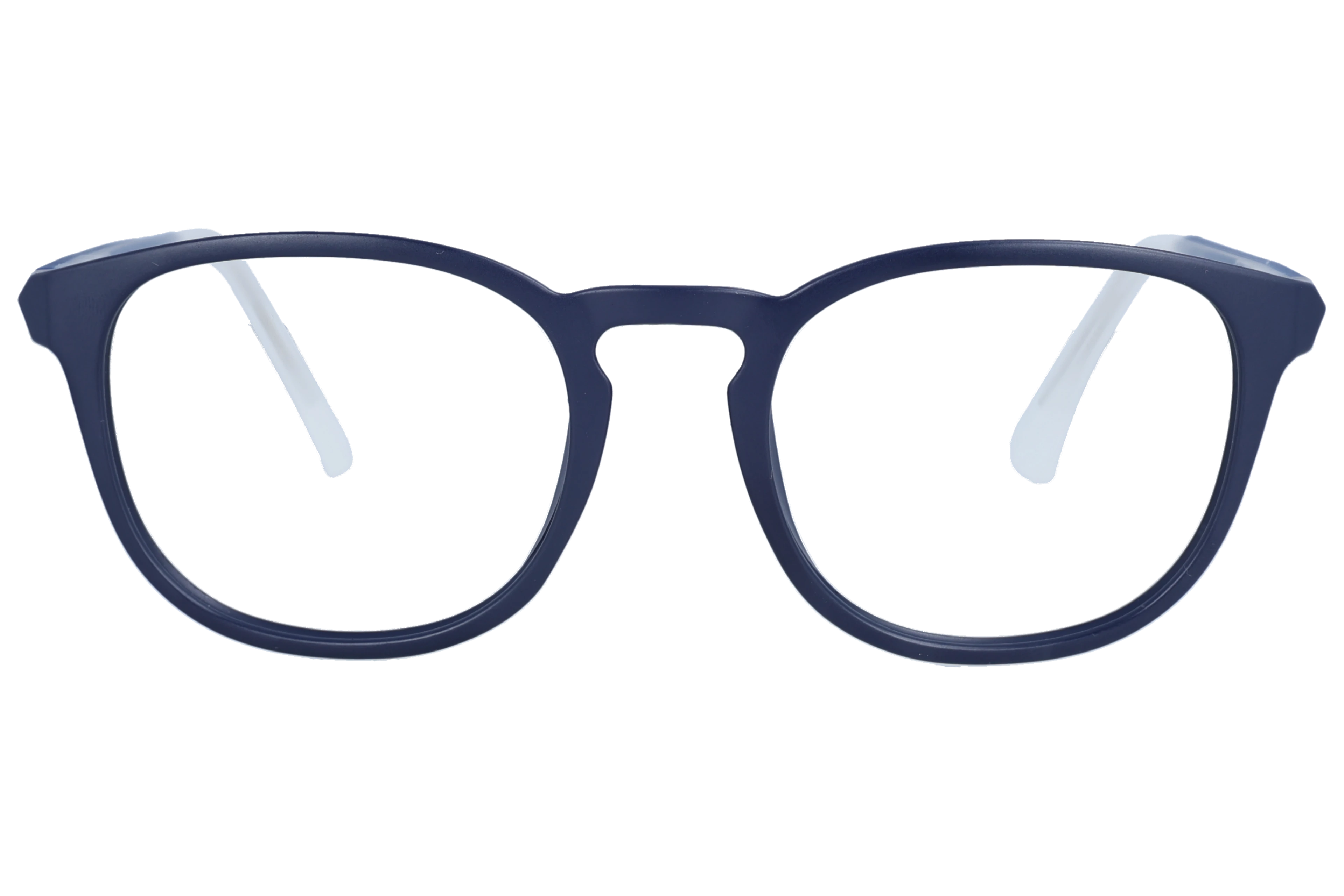 Round Eyeglasses RL1343 Blue Medium optical frame front view with arms open