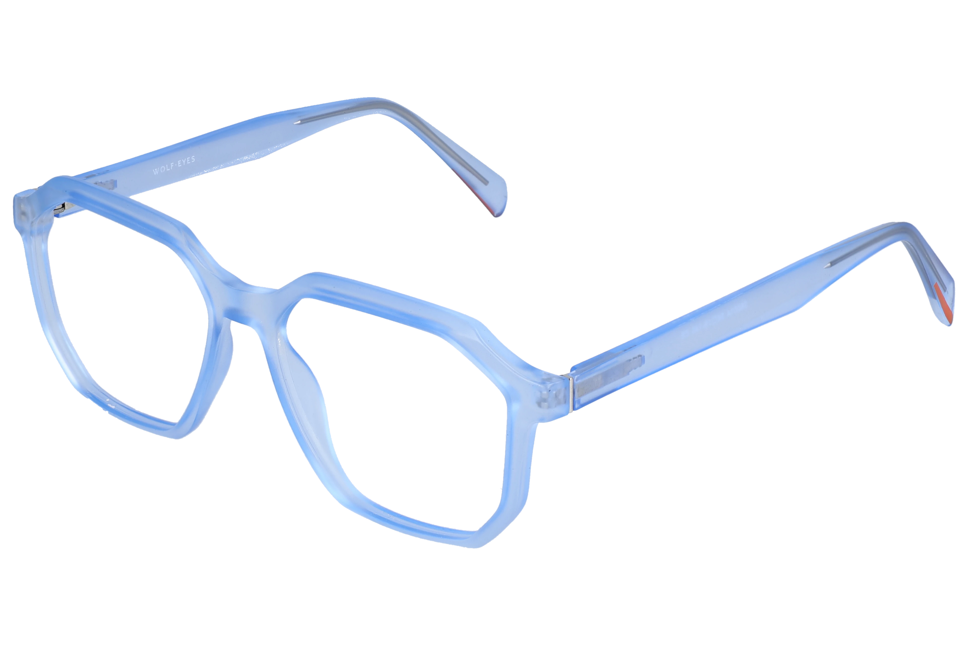 Geometric Eyeglasses RL1335 Blue Medium optical frame angled view for better detail