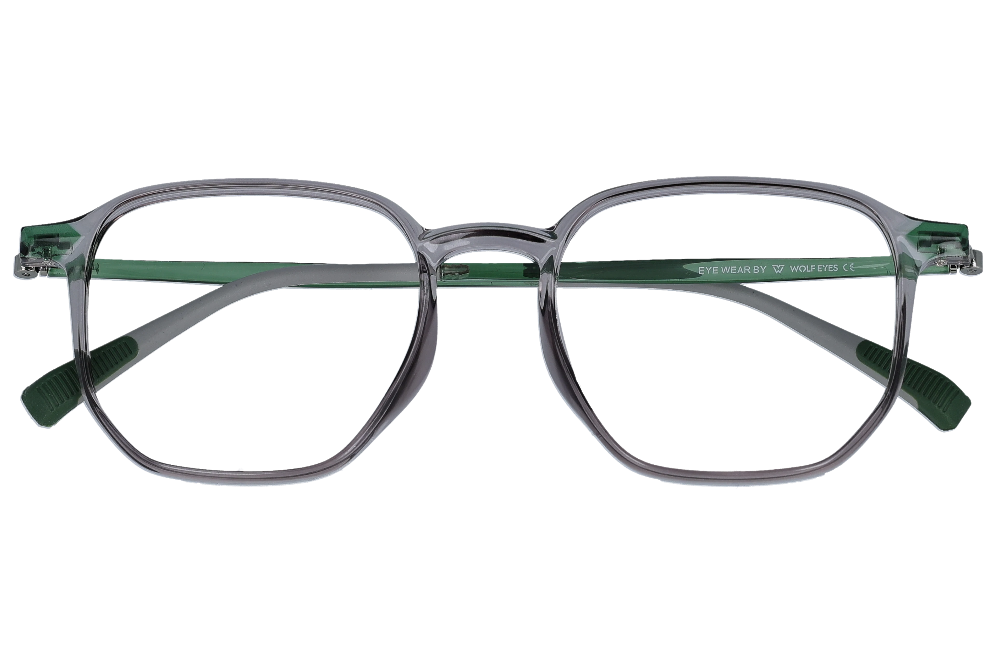 Geometric Eyeglasses RL1324 Grey Medium optical frame front view close-up