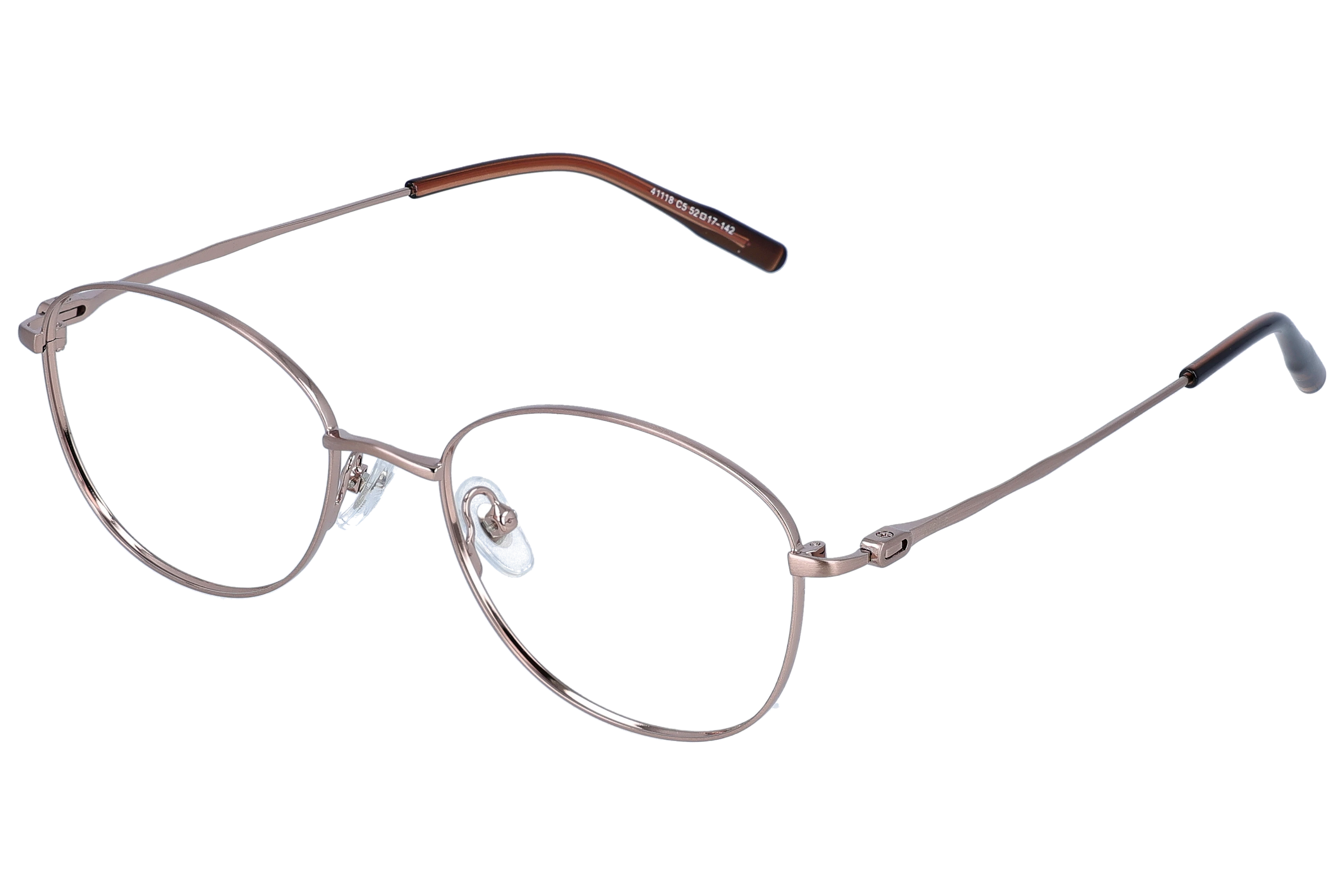 Oval Eyeglasses RL1314 Silver Medium optical frame angled view for better detail
