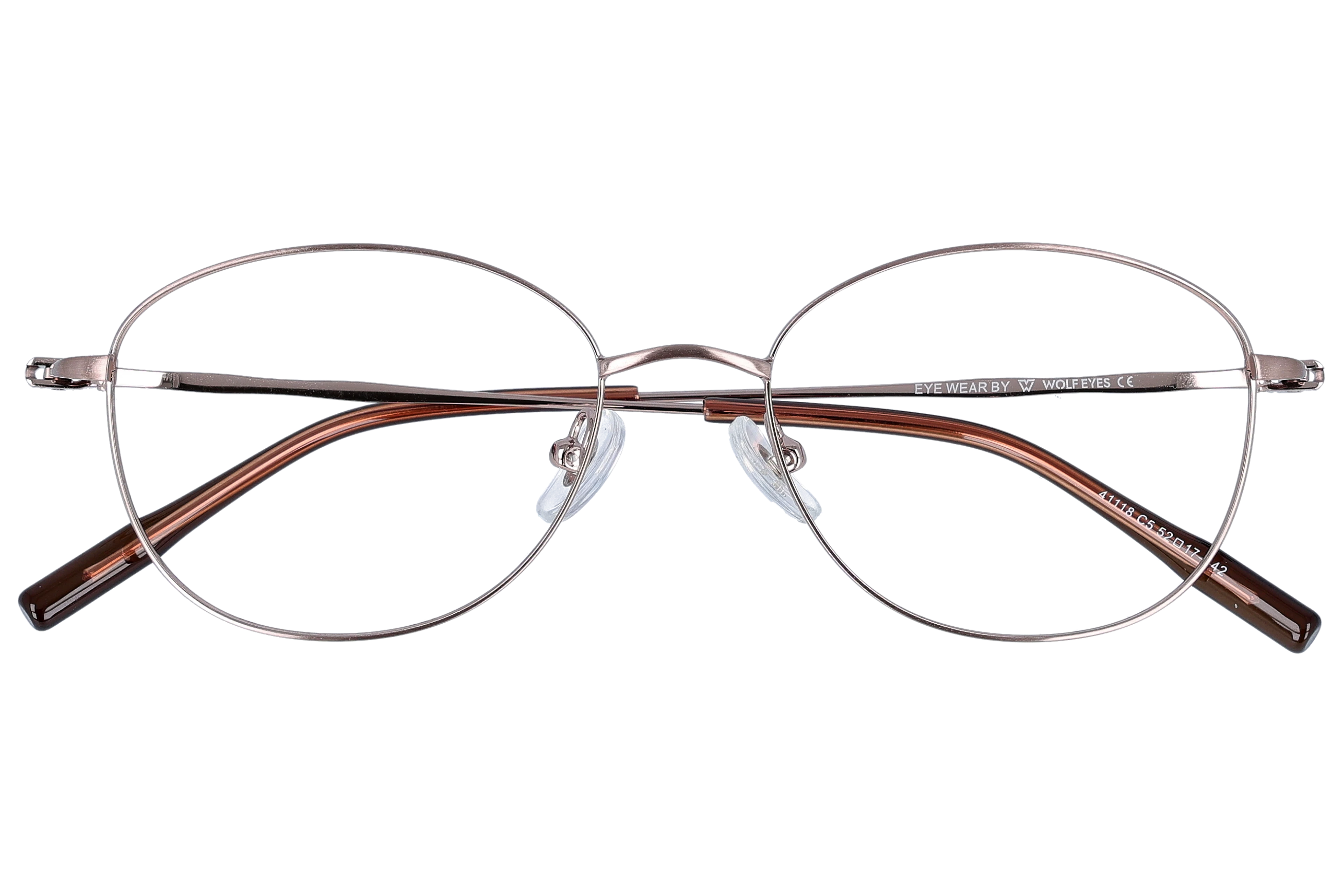 Oval Eyeglasses RL1314 Silver Medium optical frame front view close-up
