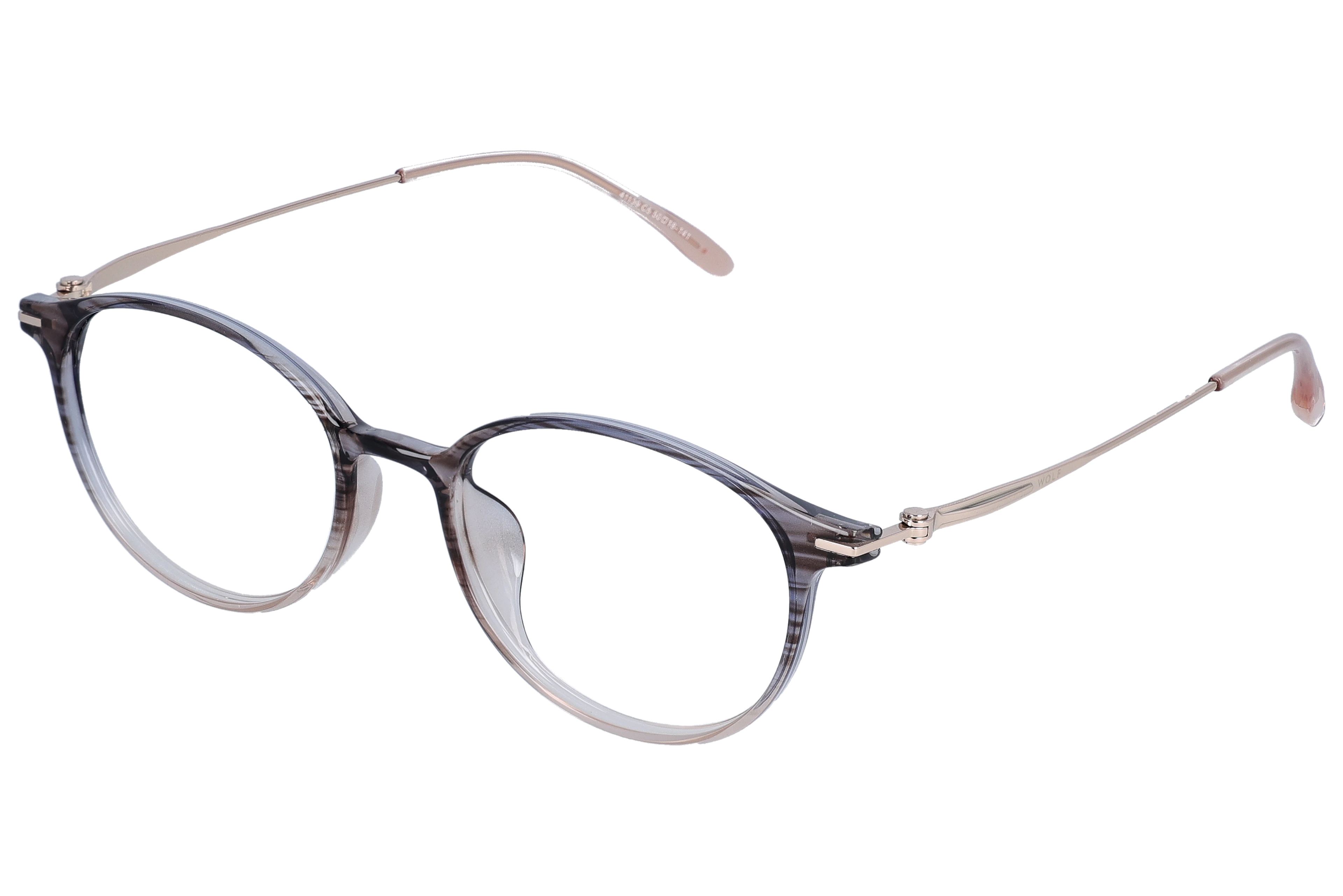 Round Eyeglasses RL1342 Black Small optical frame angled view for better detail