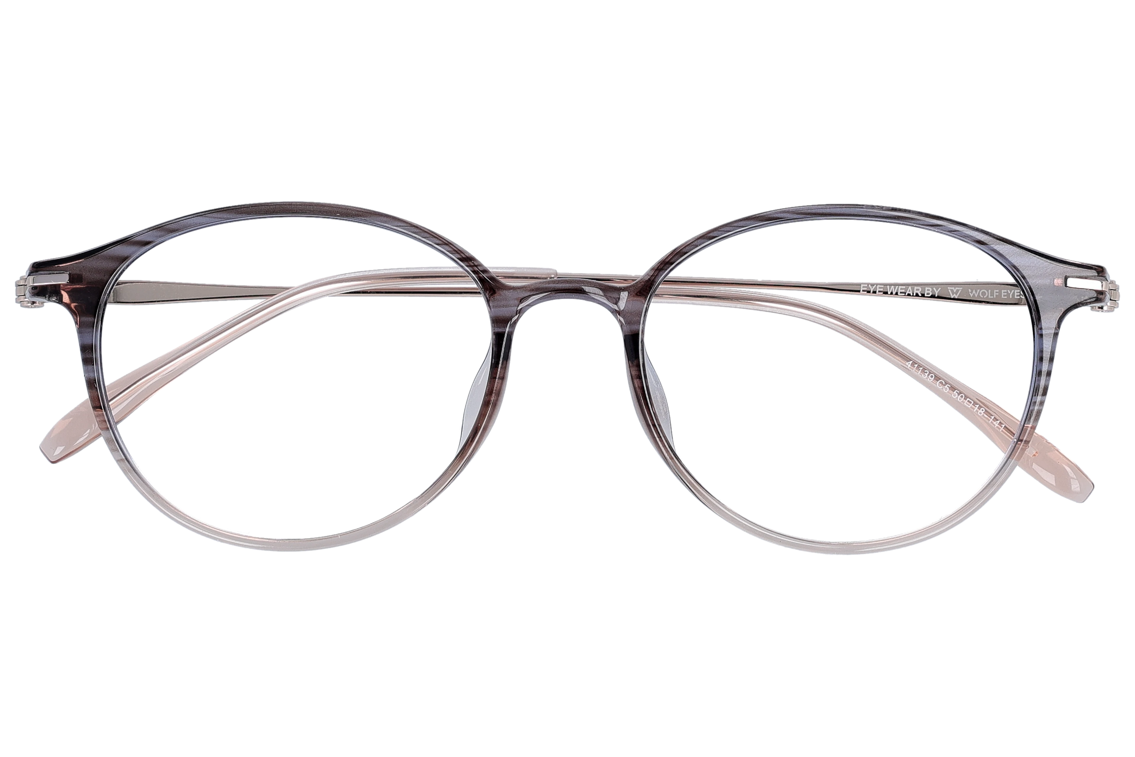 Round Eyeglasses RL1342 Black Small optical frame front view close-up