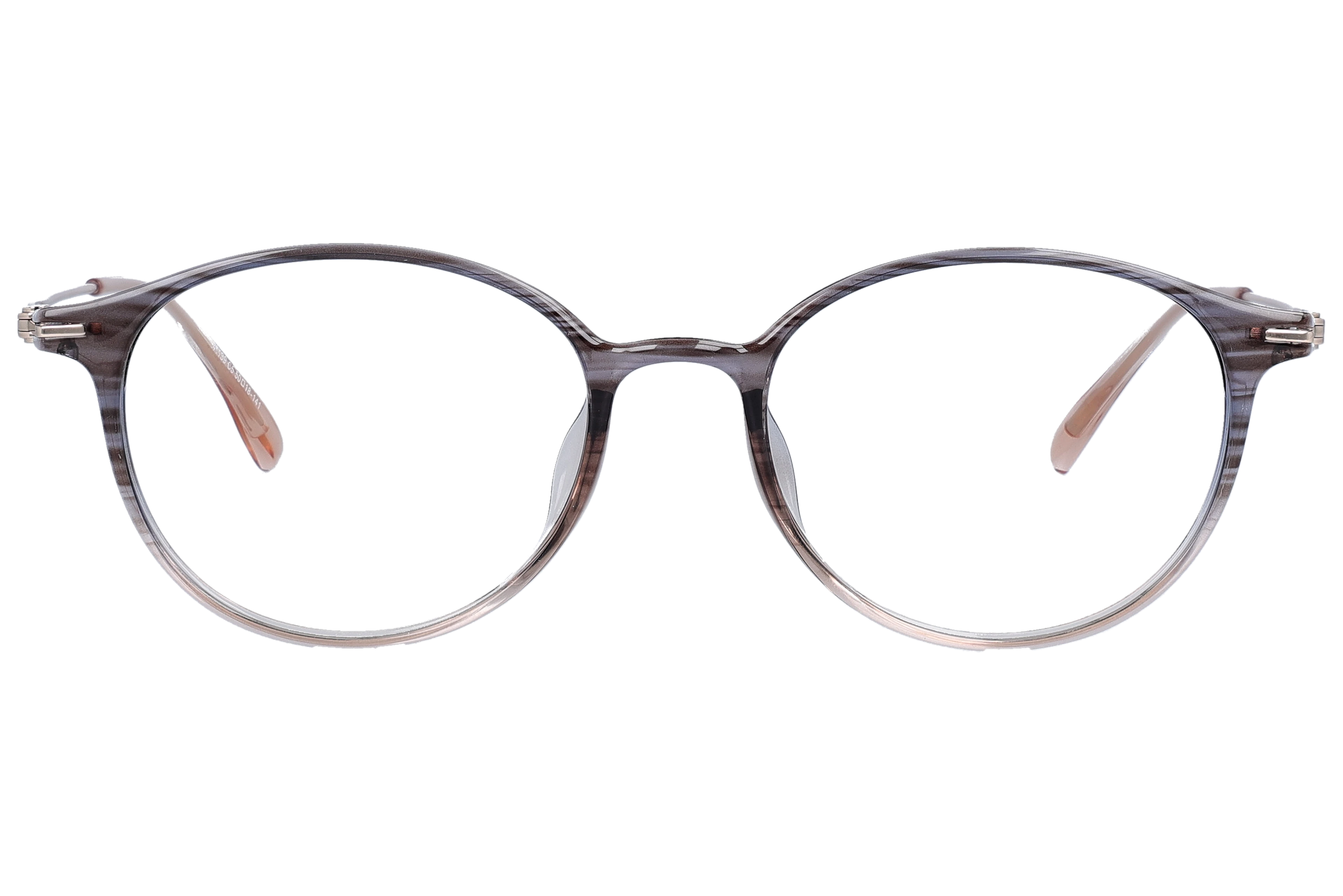 Round Eyeglasses RL1342 Black Small optical frame front view with arms open