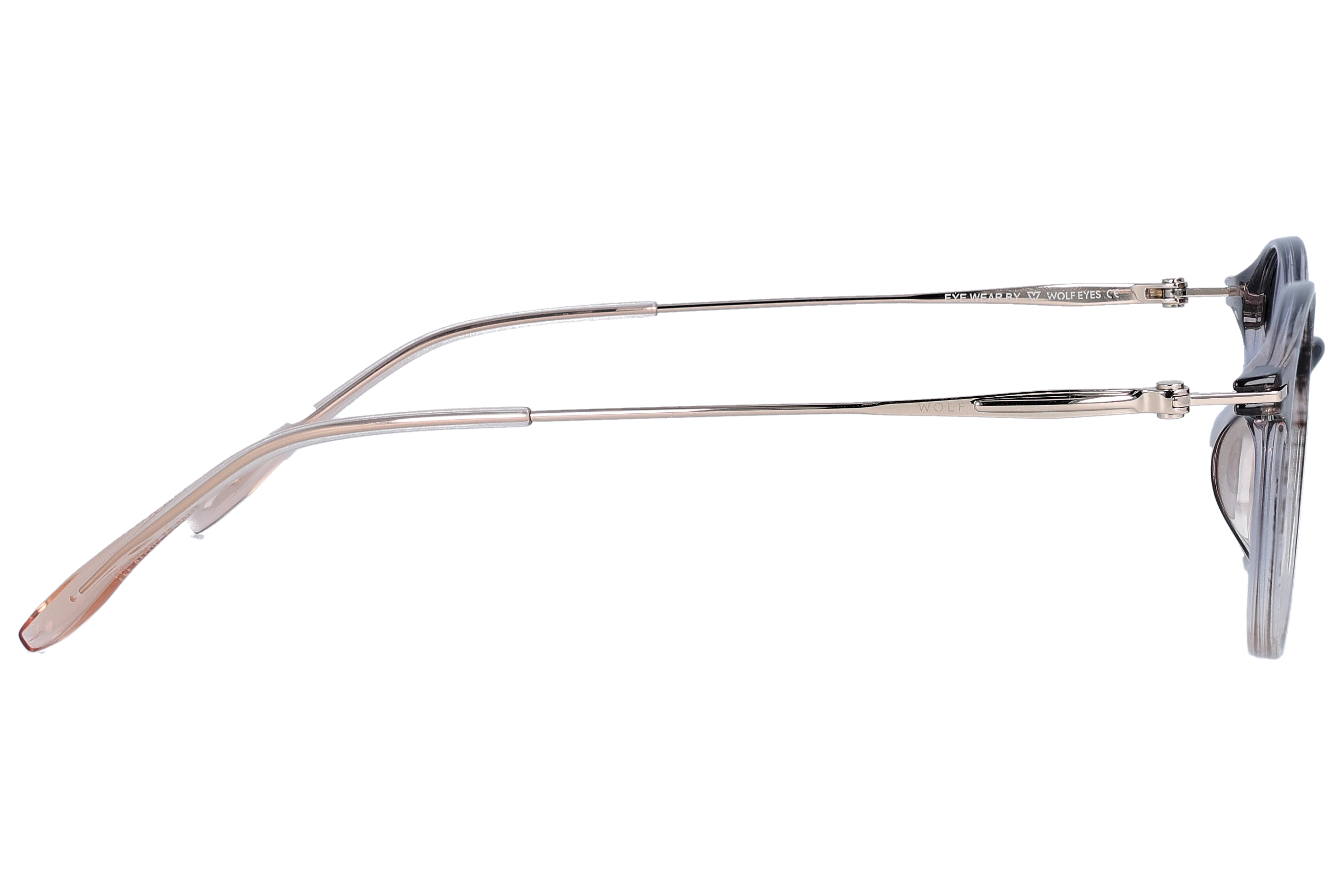 Round Eyeglasses RL1342 Black Small optical frame side view, highlighting the temples