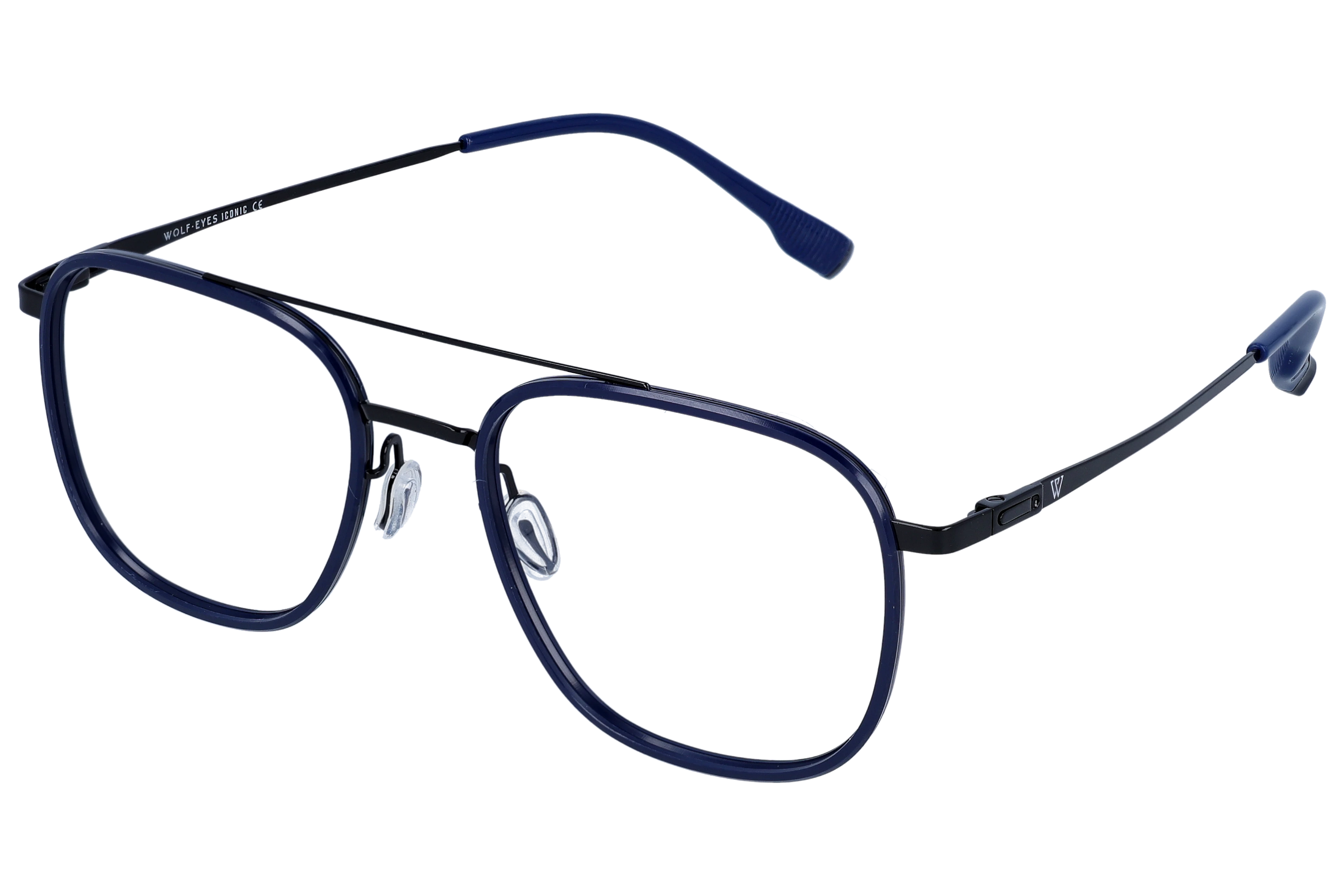 Aviator Eyeglasses RL1332 Blue Medium optical frame angled view for better detail