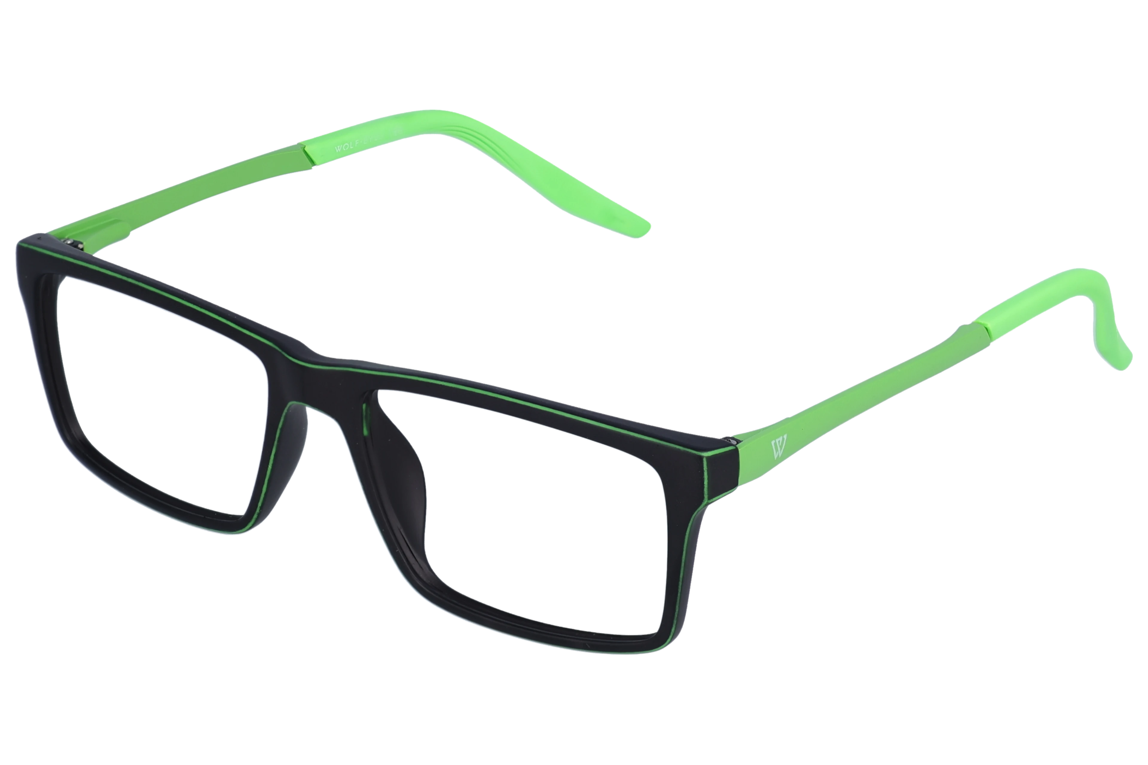 Rectangle Eyeglasses RL1344 Black Small optical frame angled view for better detail