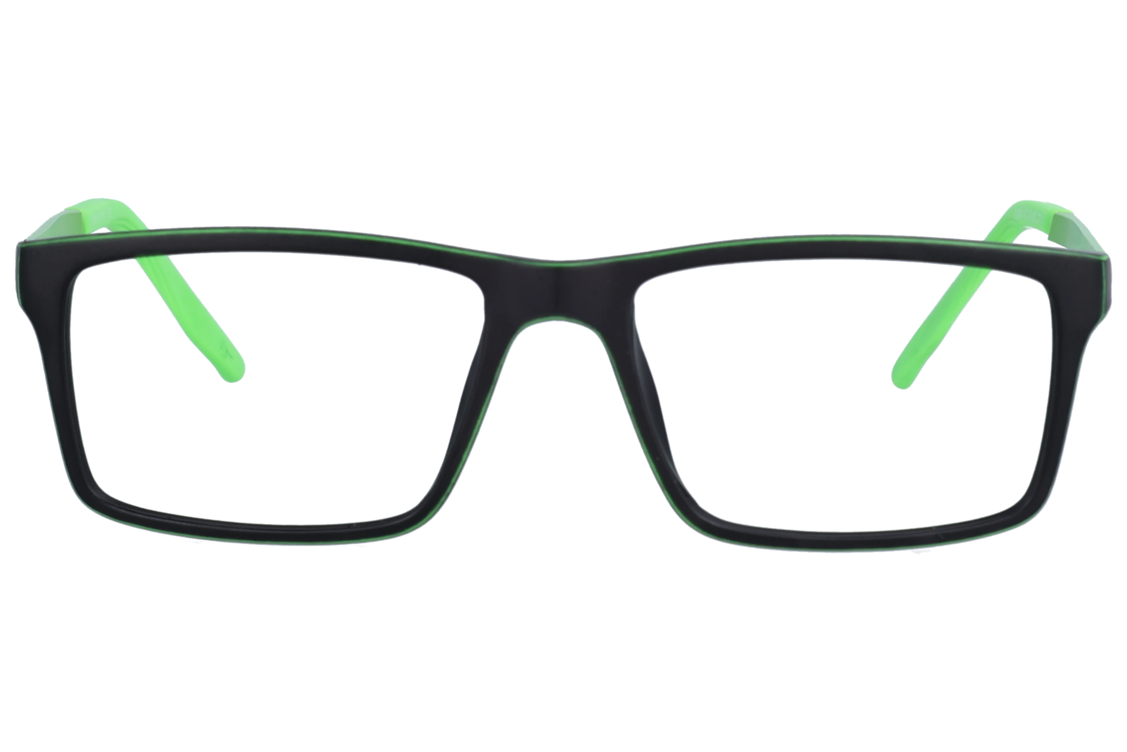 Rectangle Eyeglasses RL1344 Black Small optical frame front view with arms open