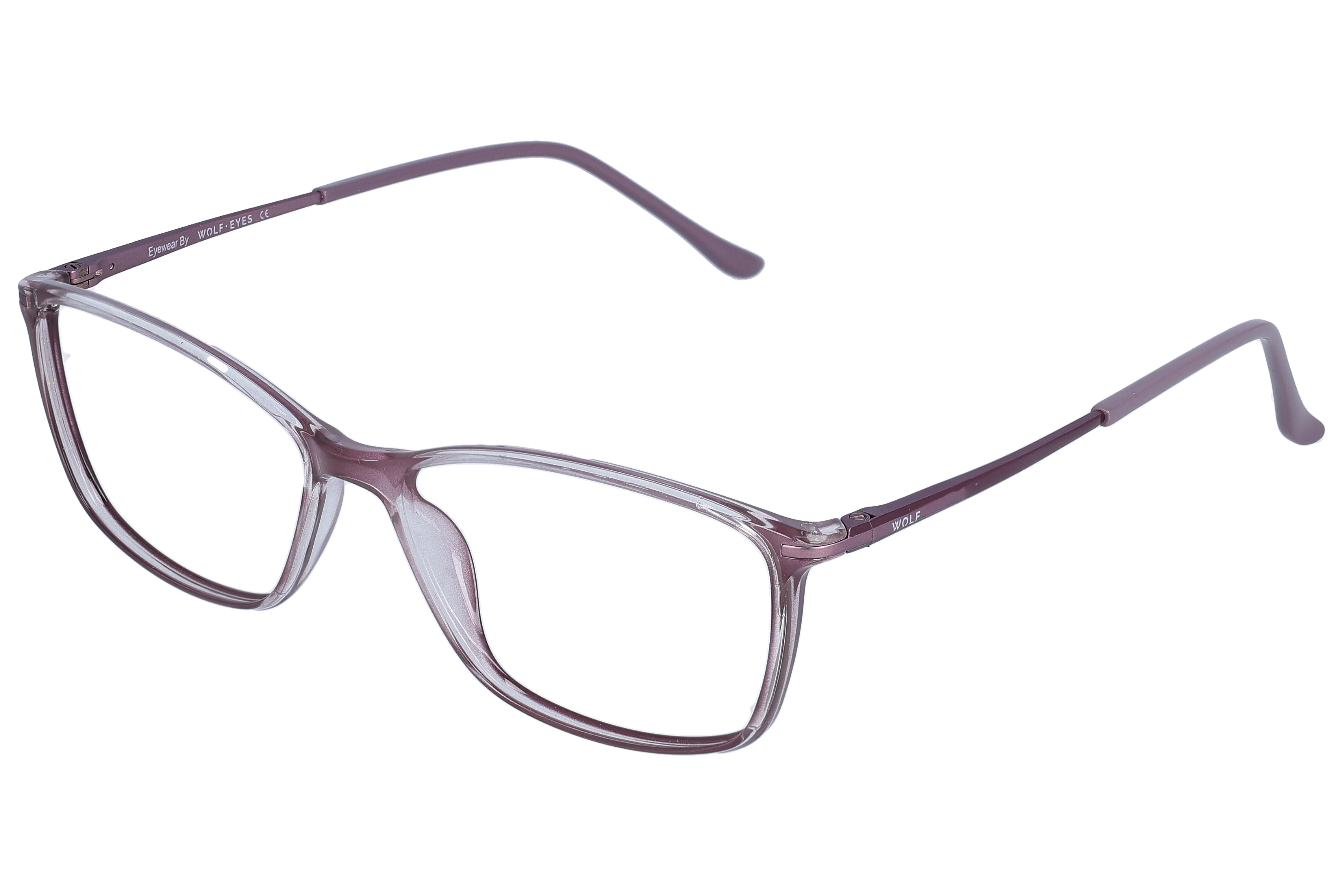 Rectangle Eyeglasses RL1350 Purple Medium optical frame angled view for better detail
