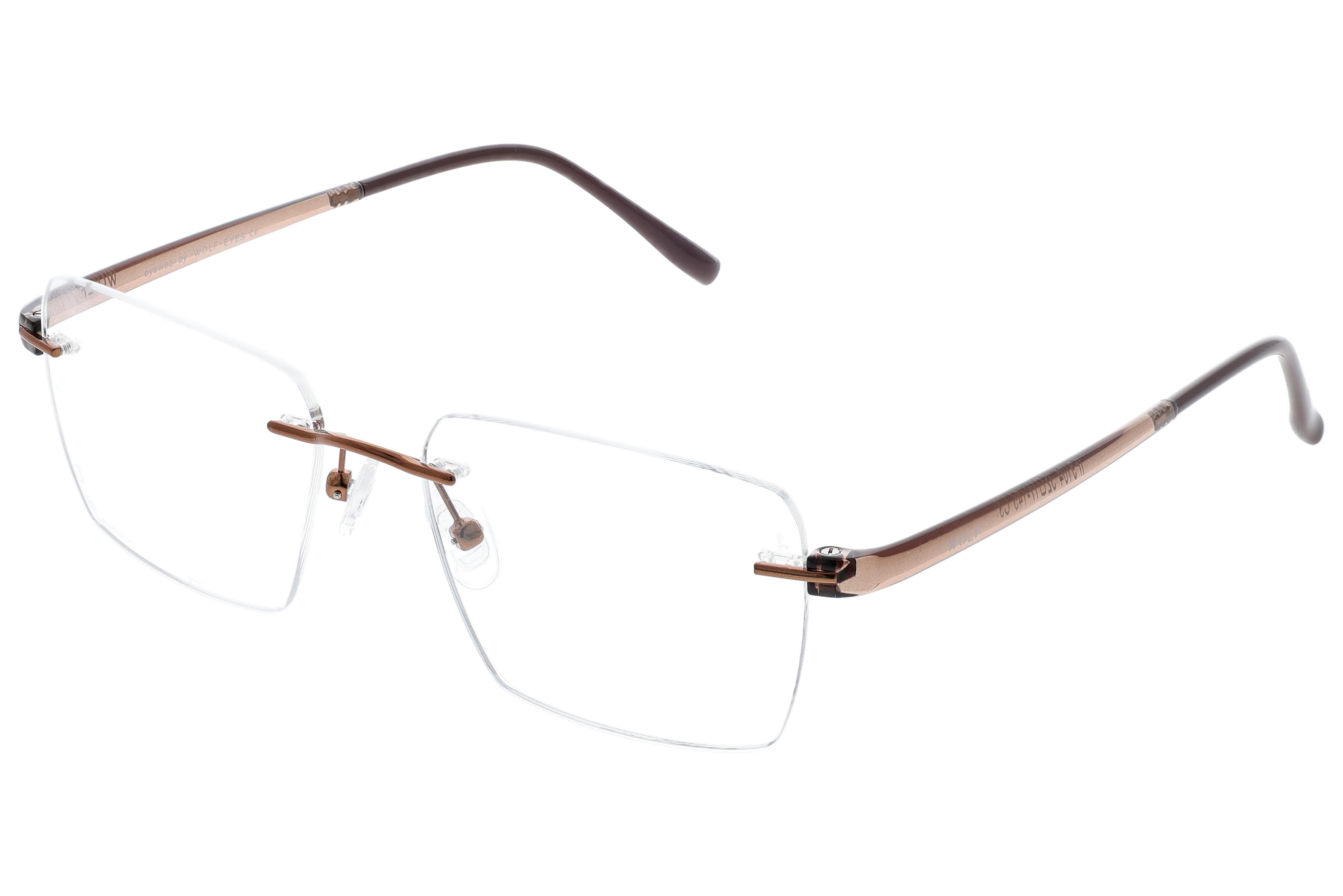 Square Eyeglasses RL1351 Copper Medium optical frame angled view for better detail