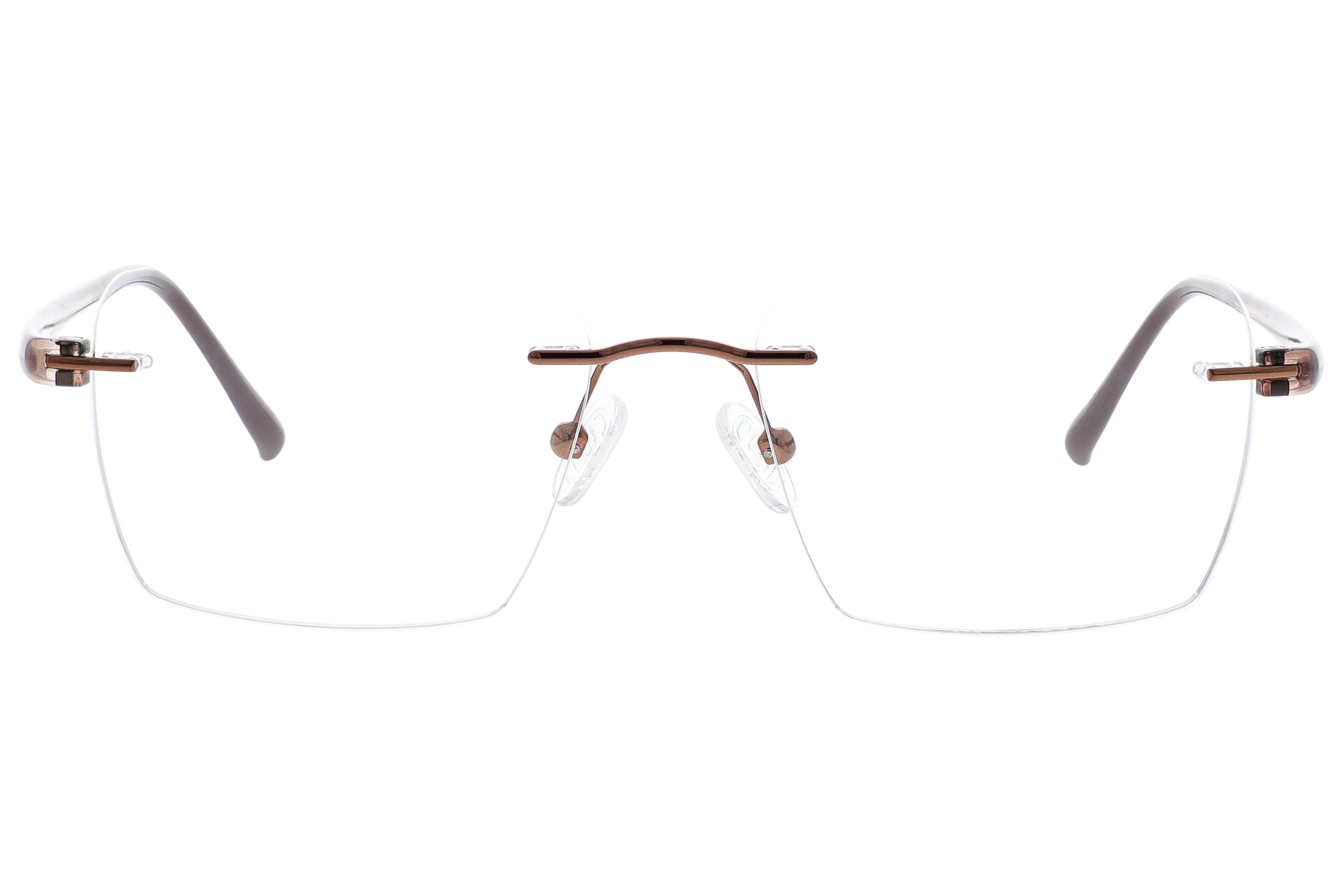 Square Eyeglasses RL1351 Copper Medium optical frame front view with arms open