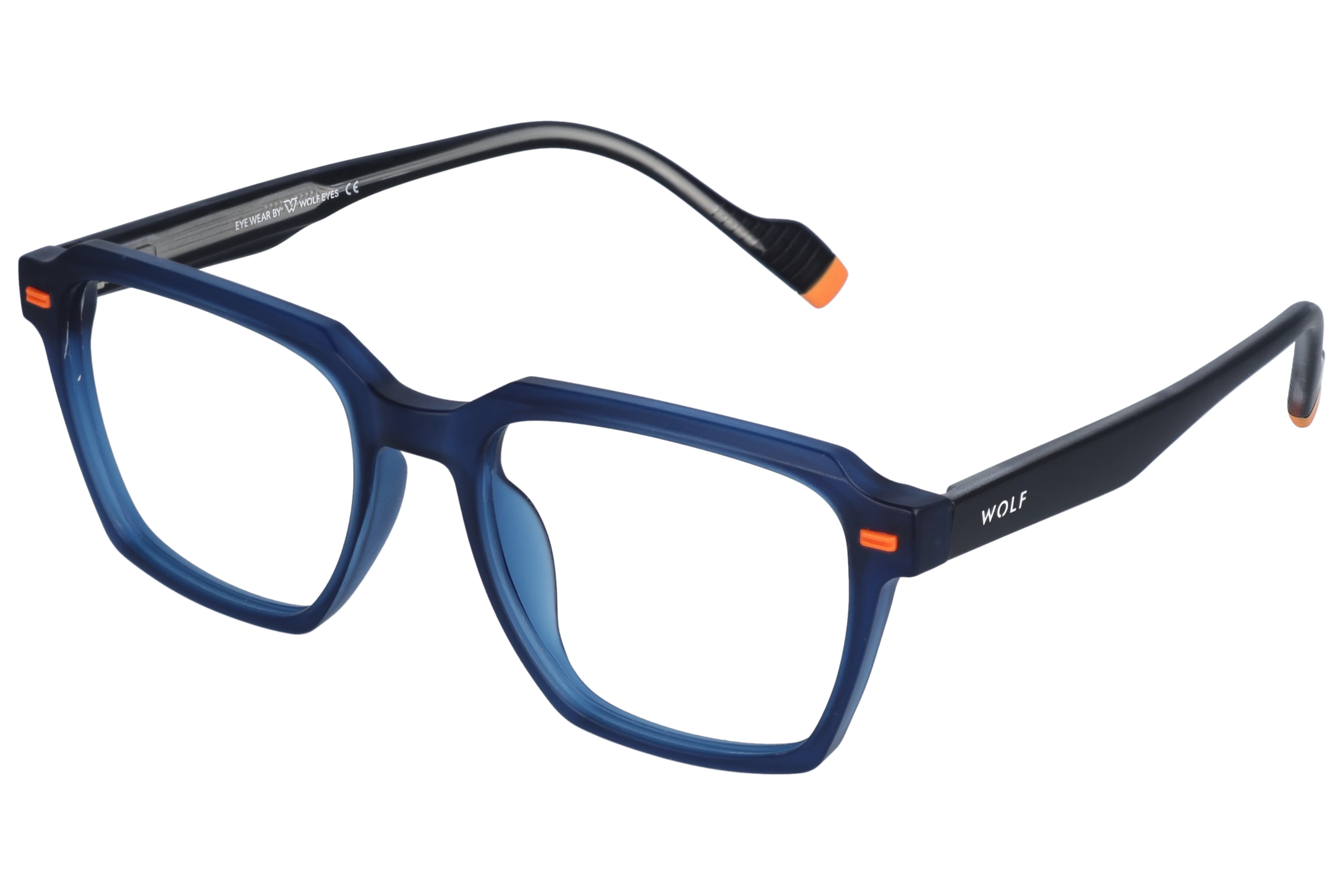 Square Eyeglasses RL1365 Blue Medium optical frame angled view for better detail