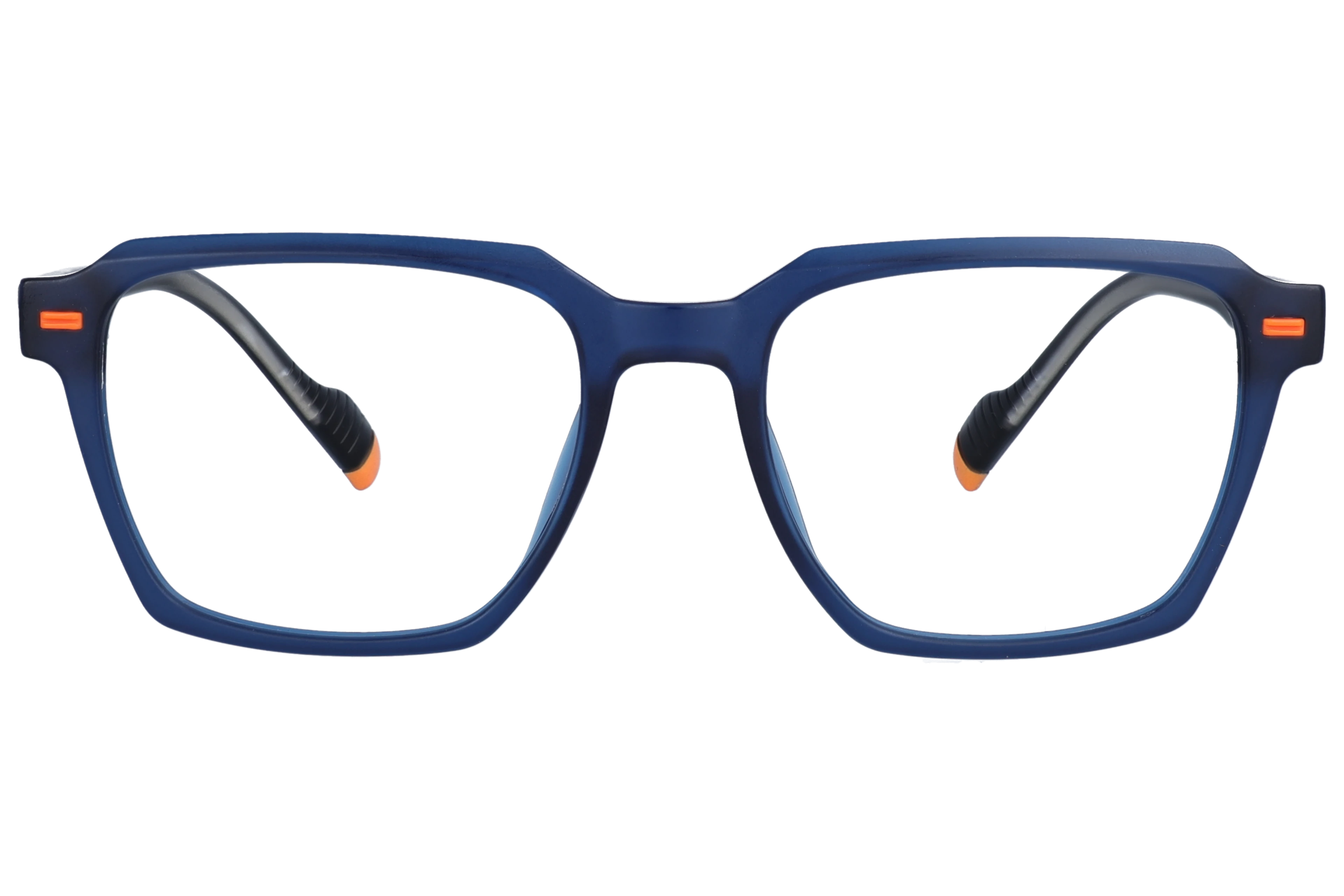 Square Eyeglasses RL1365 Blue Medium optical frame front view with arms open
