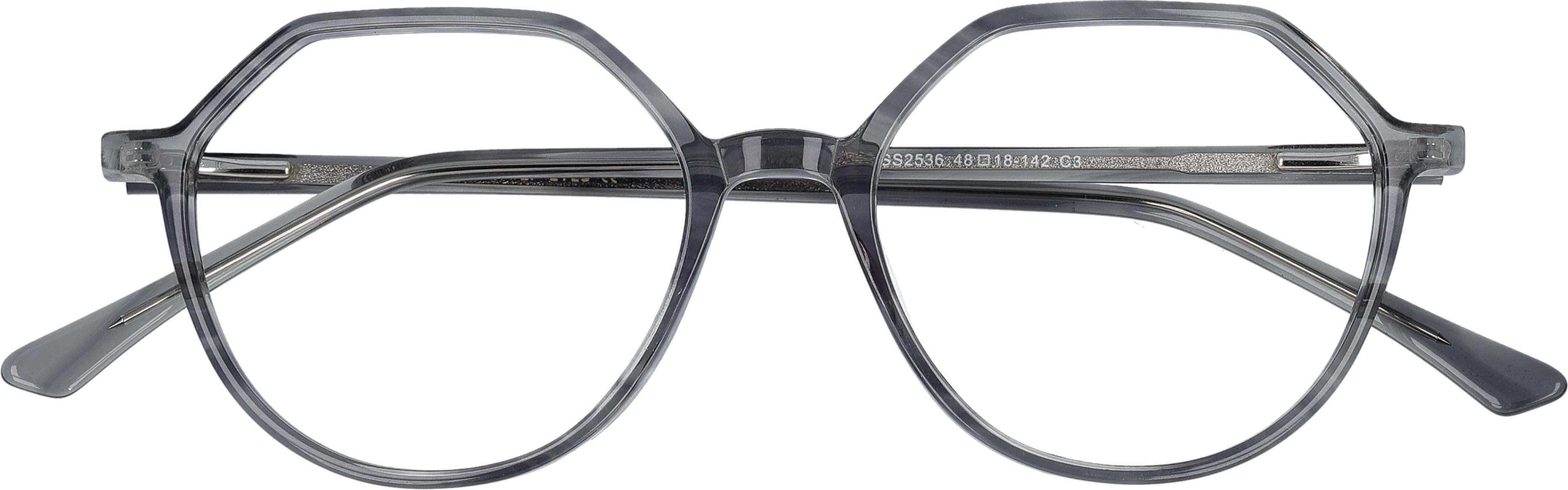 Geometric Eyeglasses RL1364 grey Small optical frame front view close-up
