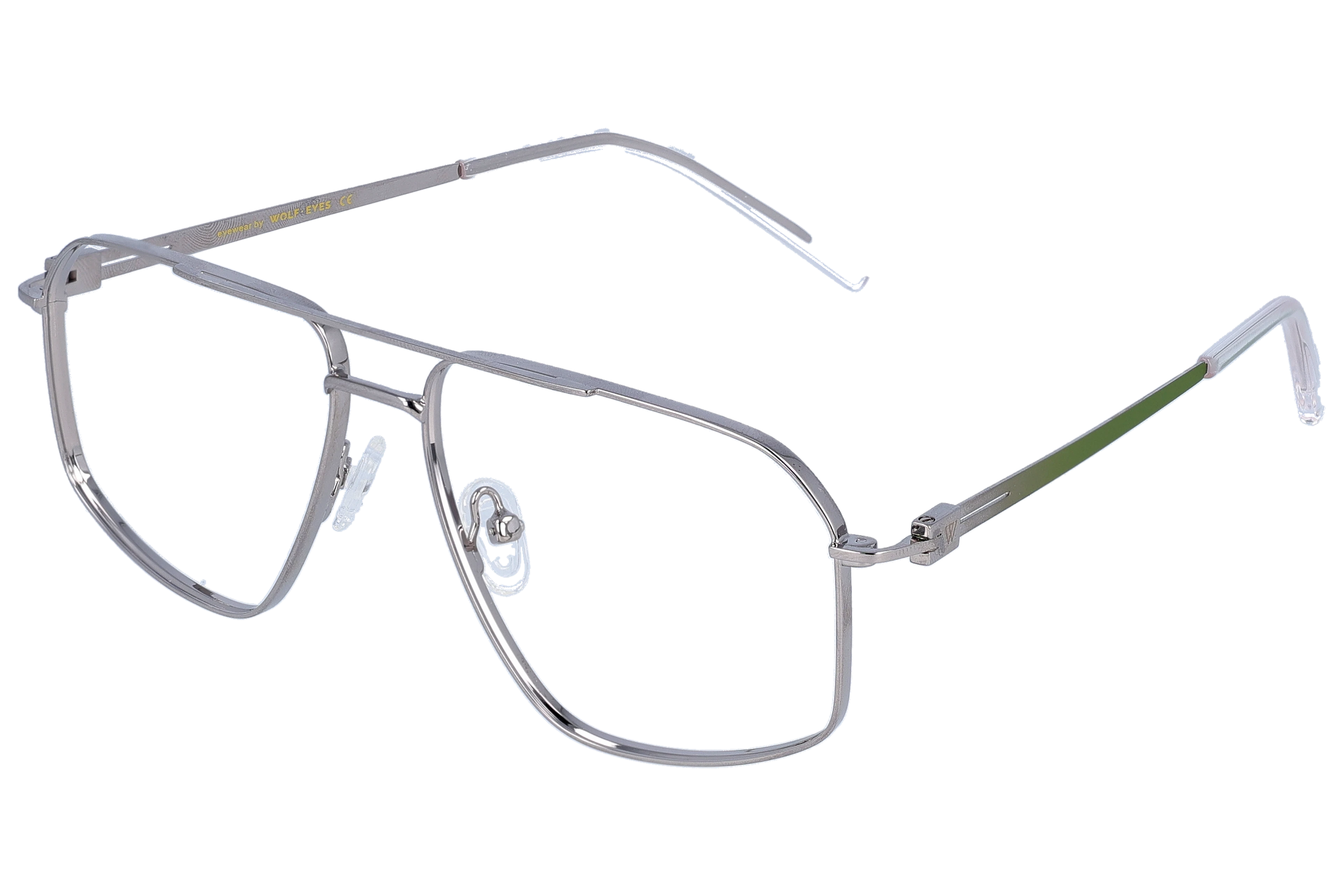 Aviator Eyeglasses RL1301 Black Large optical frame angled view for better detail